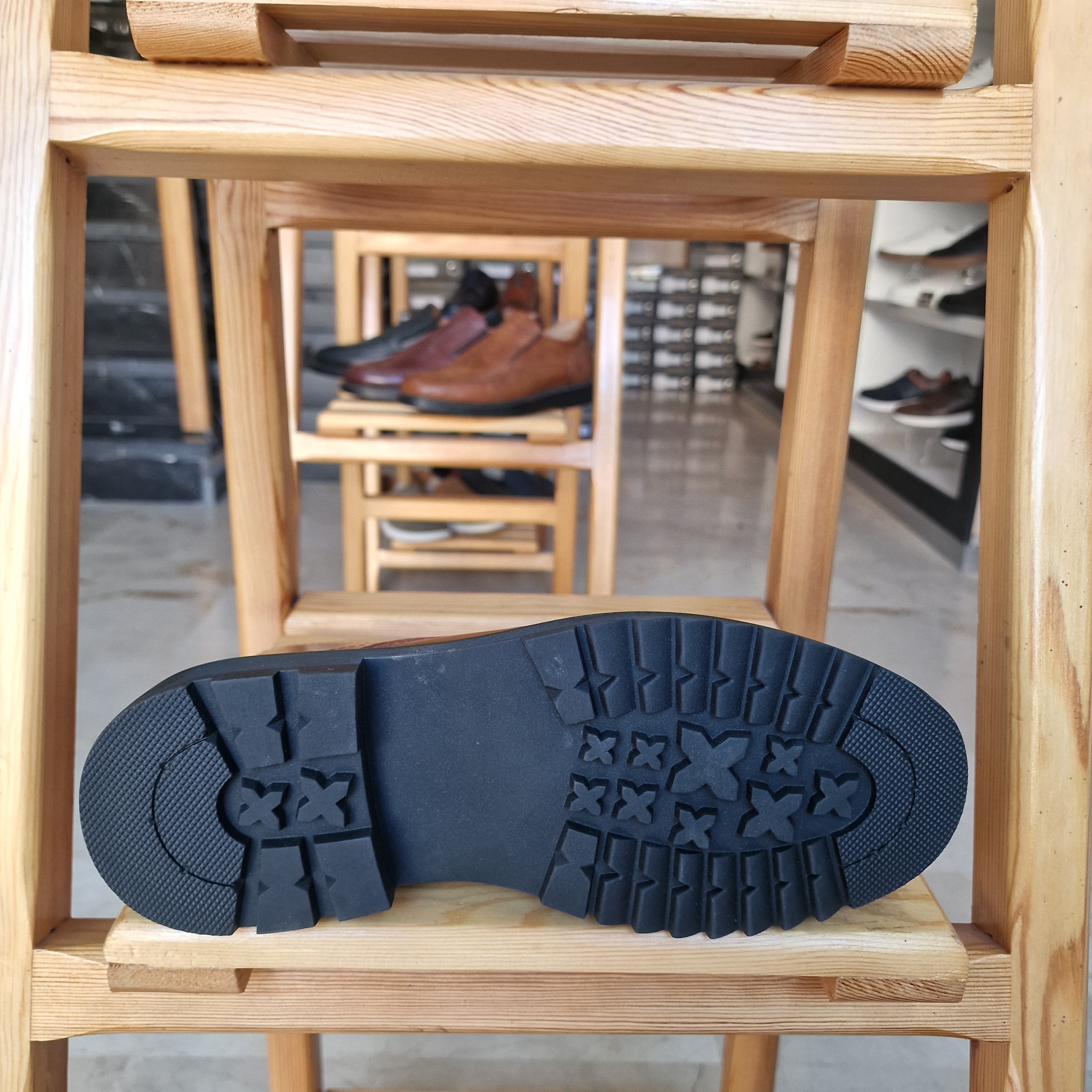 Ref: 004 Bottine en Cuir Marron Clair FR JTD