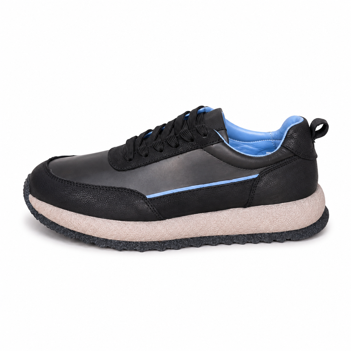 basket en cuir 0061 Noir