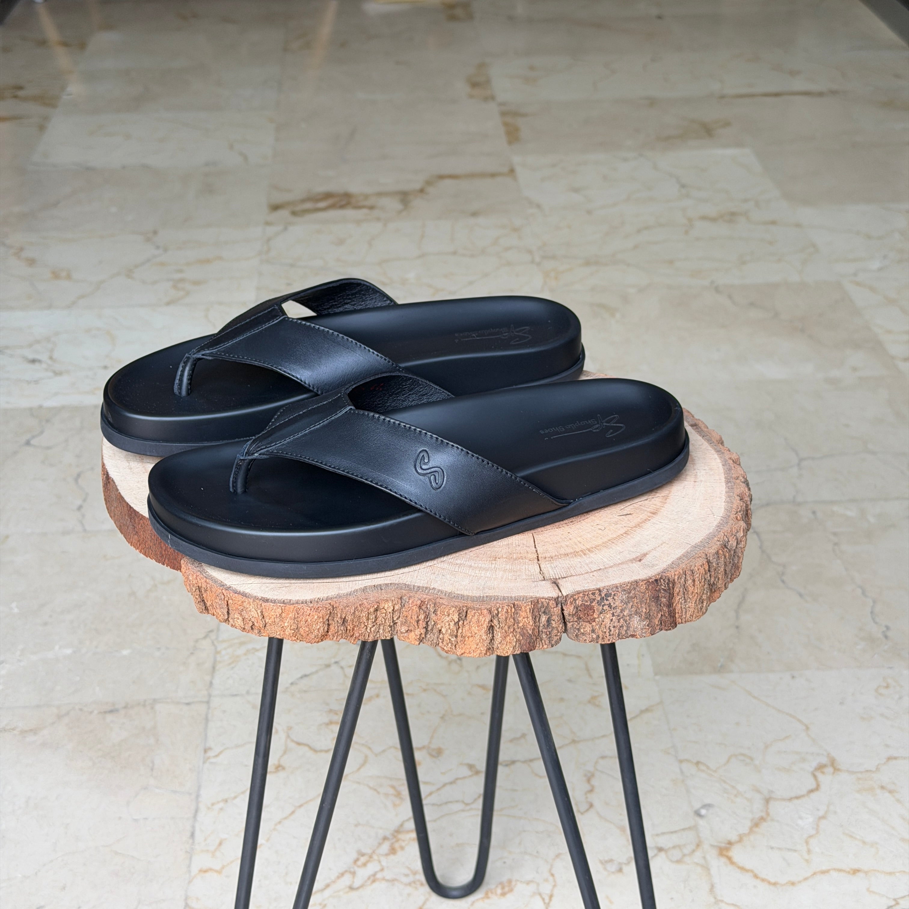 SANDALE EN CUIR Terra-Cuir 2121 Noir