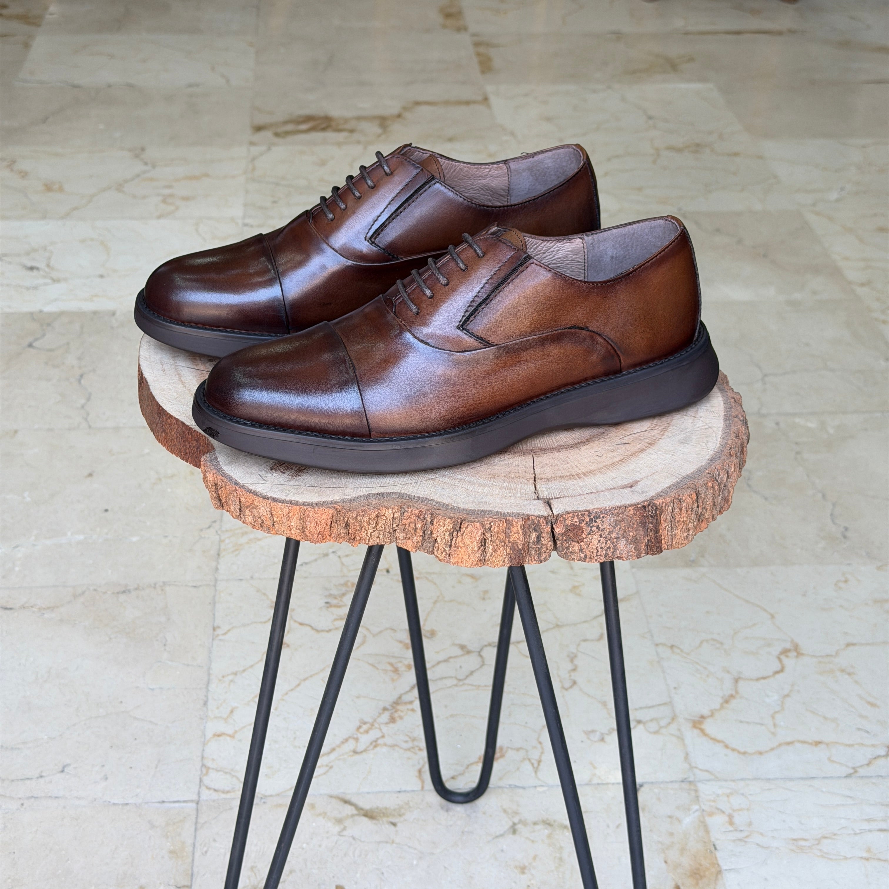 CHAUSSURES EN CUIR ELLEGANO 380 TABA
