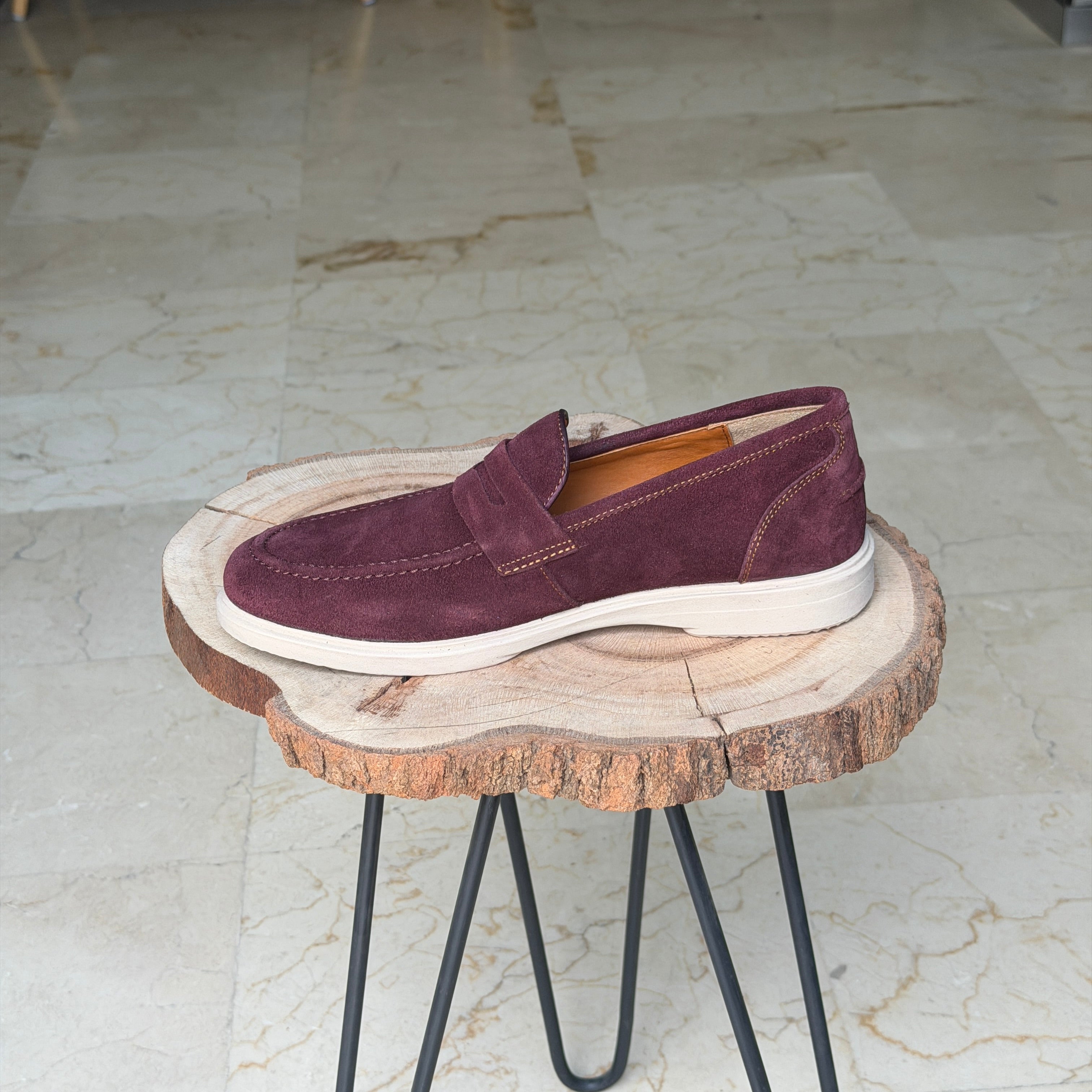 MOCASSIN EN DAIM BERLIN 051 GRONA - Shopilo Shoes
