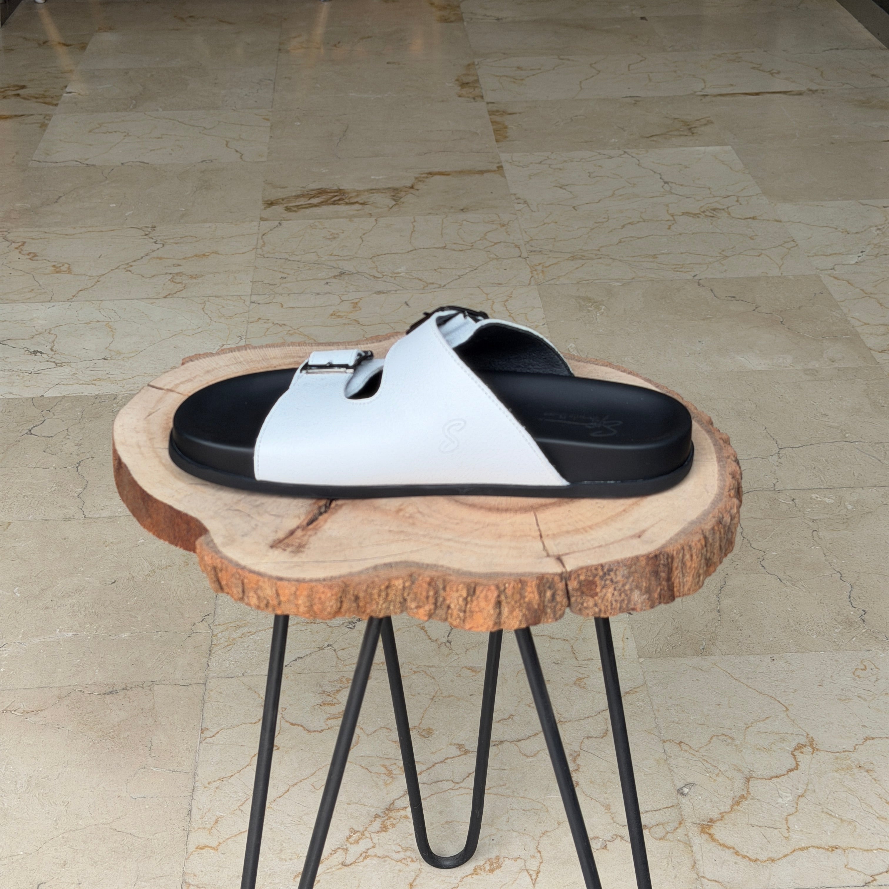 SANDALE EN CUIR Terra-Cuir 204 Blanc