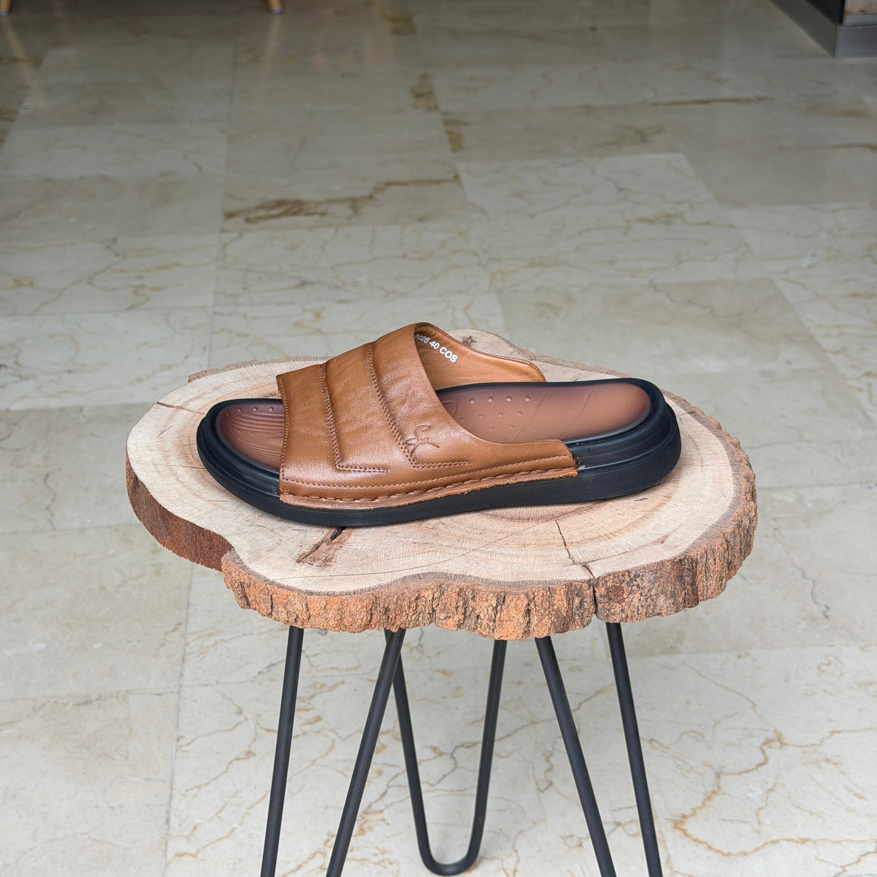 SANDALE EN CUIR Ergonomic Arch S40 TABA