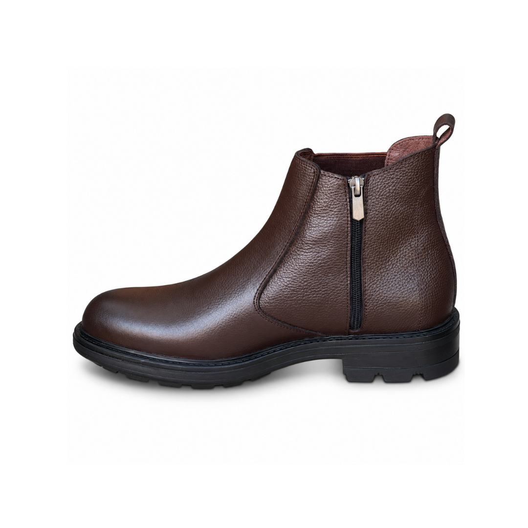 Bottine En Cuir Adriano 810 Marron