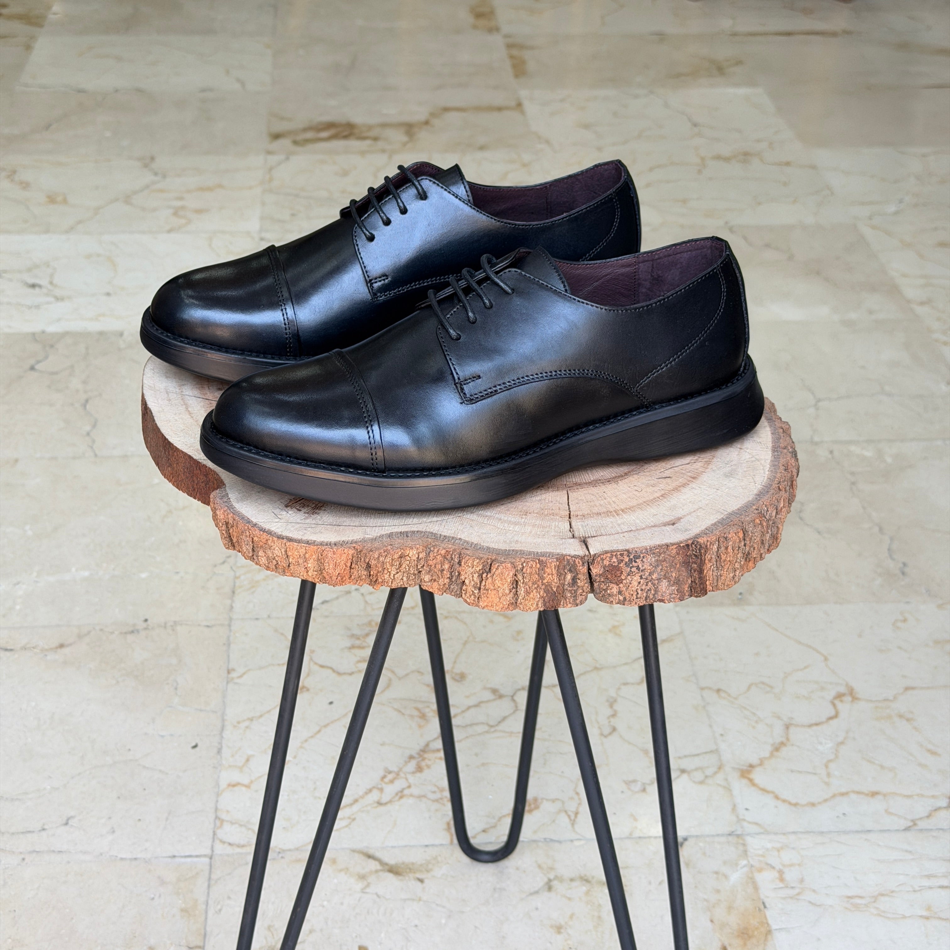 CHAUSSURES EN CUIR ELLEGANO 341 NOIR