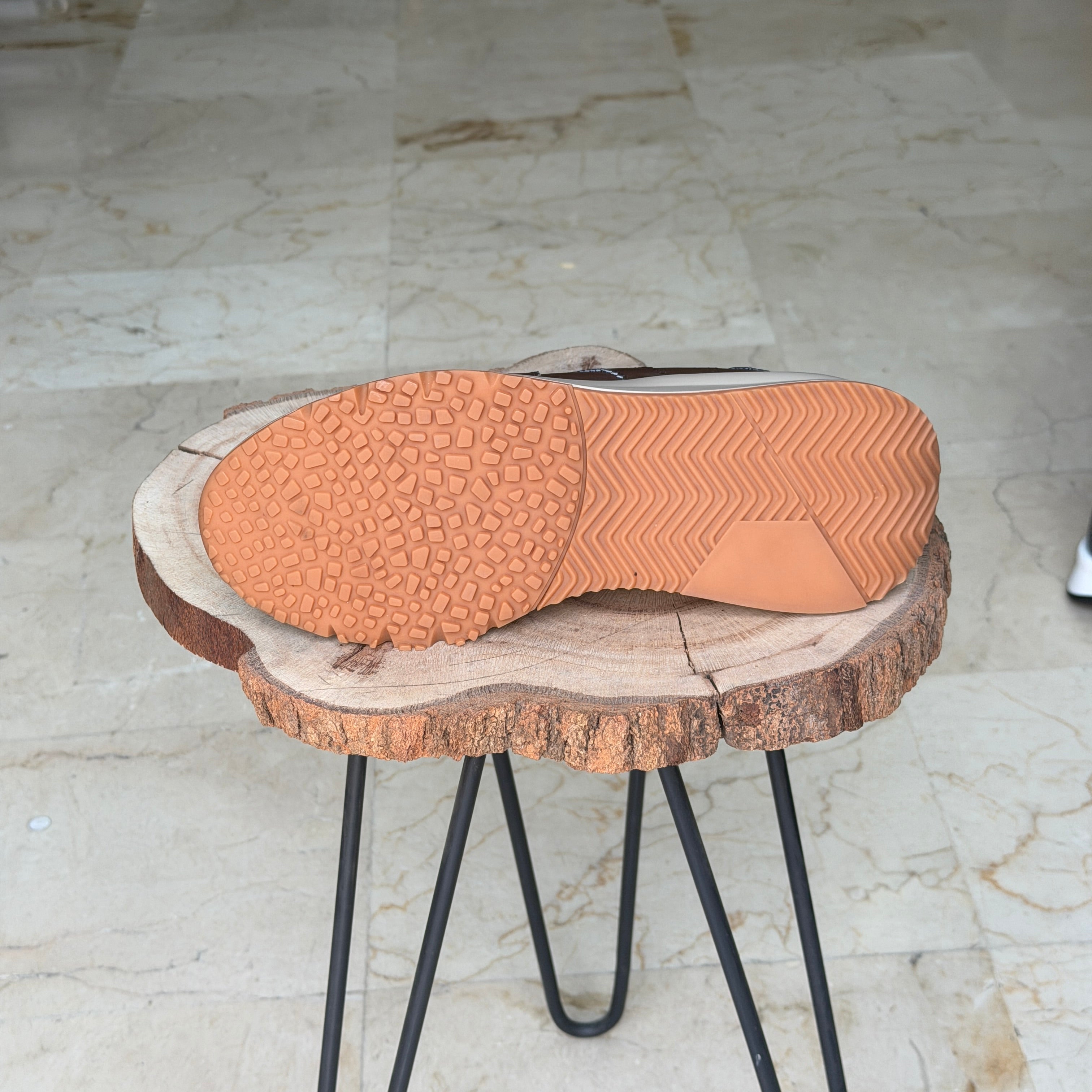 basket en cuir - 926 MARRON