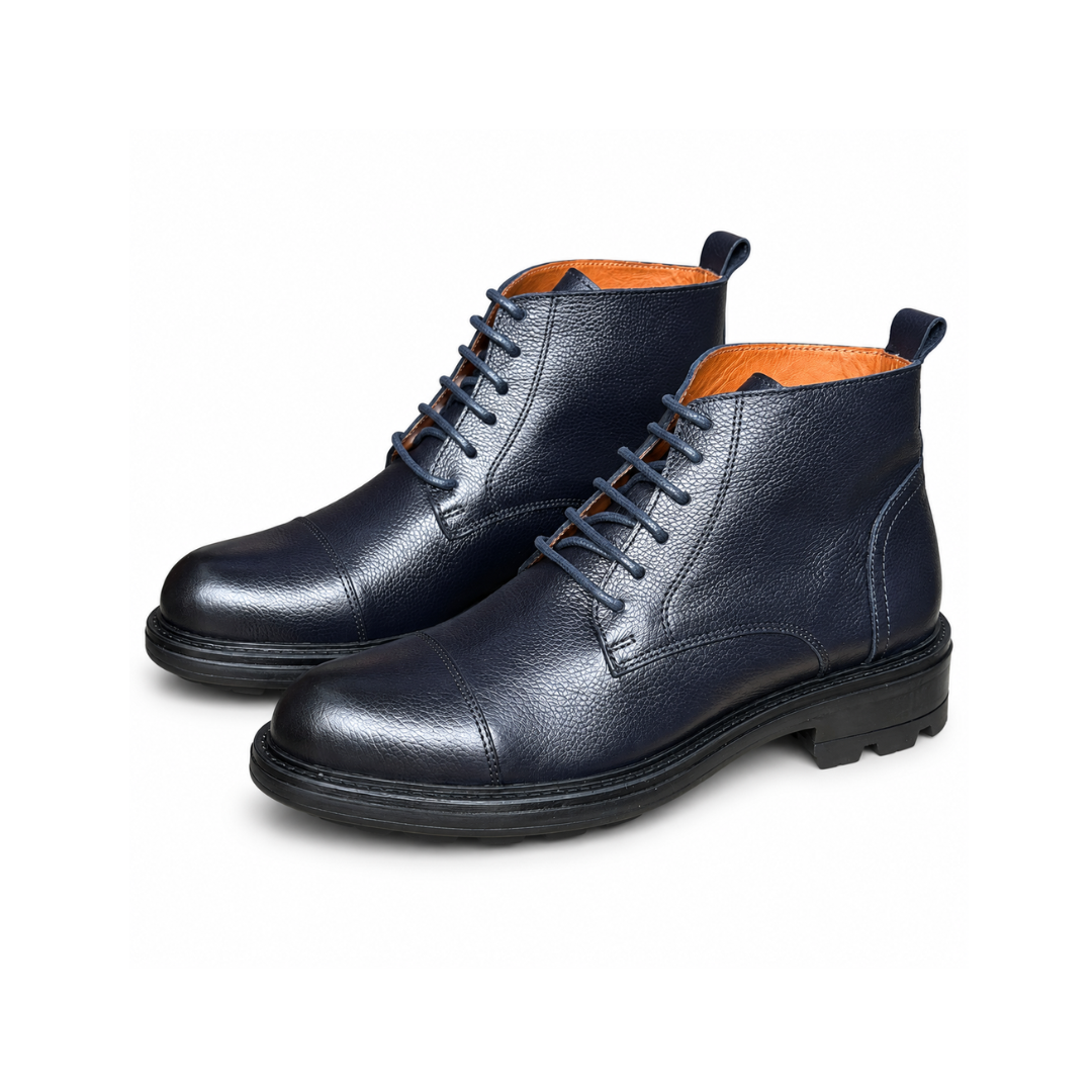 Bottine En Cuir ÀDRIANO 852 BLEU