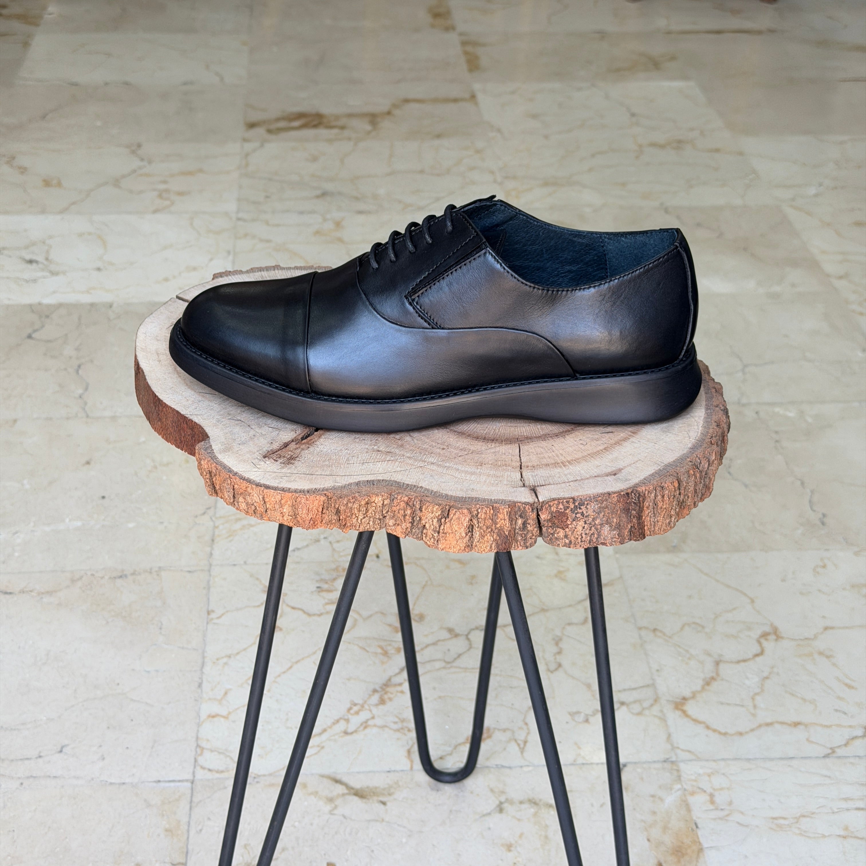 CHAUSSURES EN CUIR ELLEGANO 380 NOIR