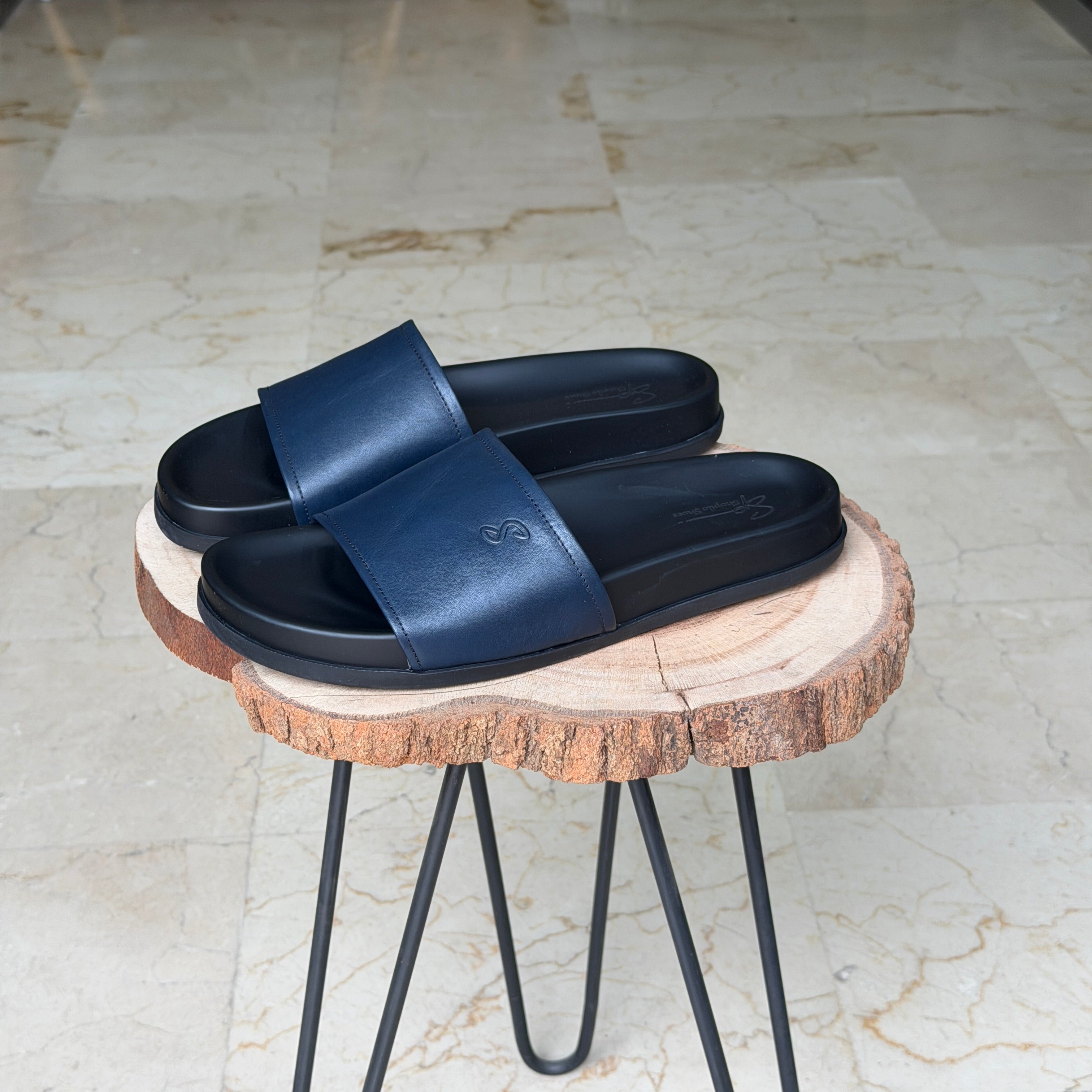 SANDALE EN CUIR Terra-Cuir 218 Bleu
