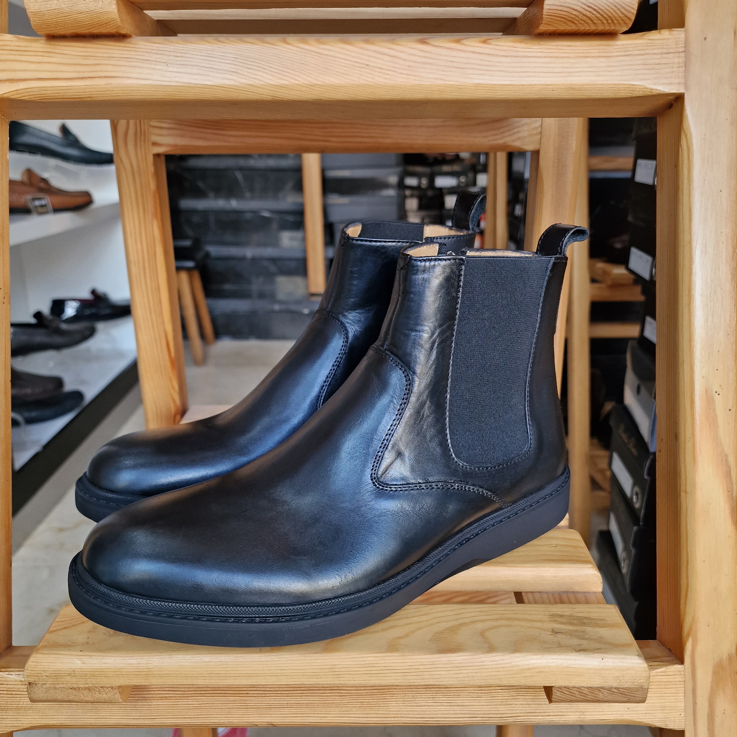 Ref: Bottine en Cuir Noir - 1794