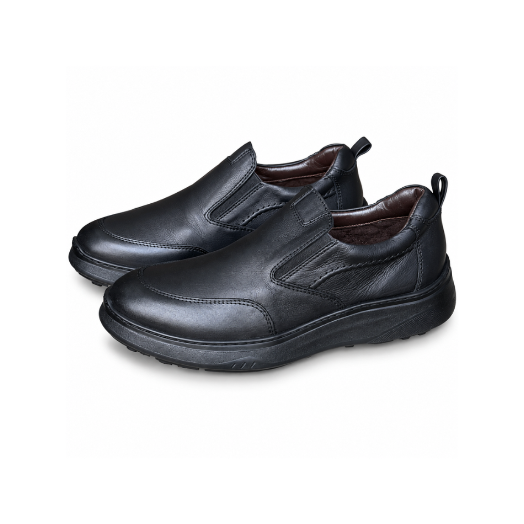 CHAUSSURE MEDICAL EN CUIR 673 NOIR - Shopilo Shoes