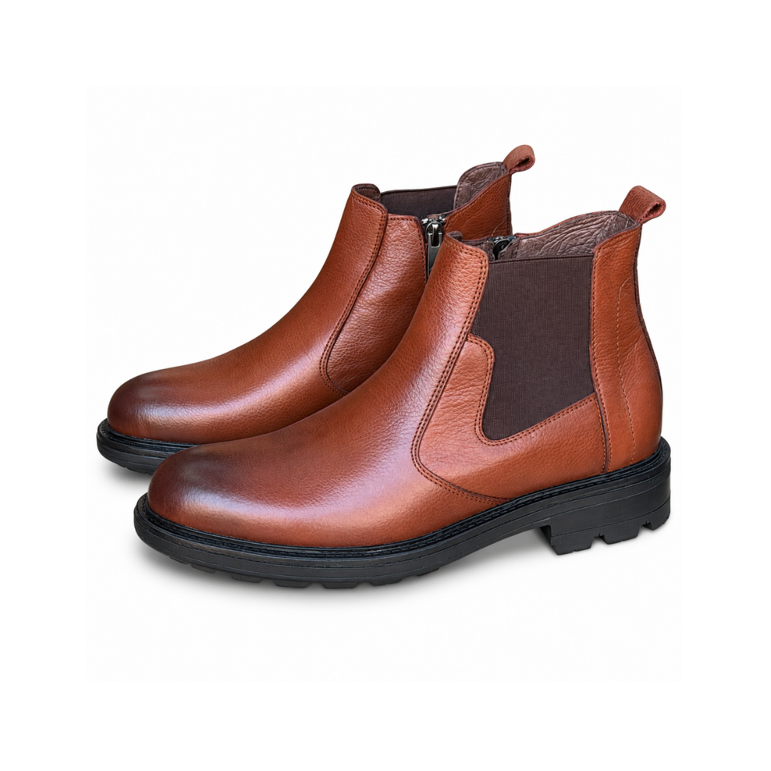 Bottine En Cuir Adriano 810 Taba