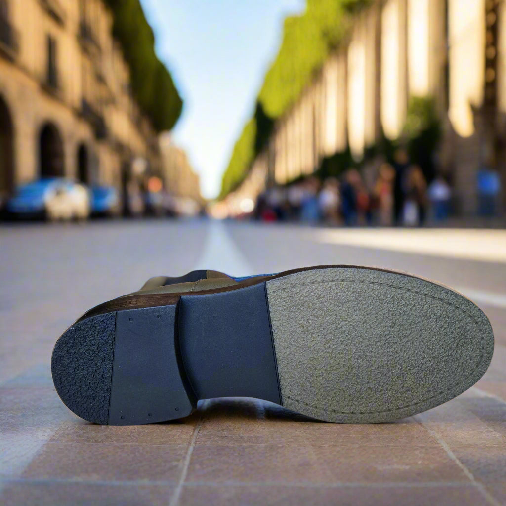 Bottine En Cuir Chelsea 6040 Vert