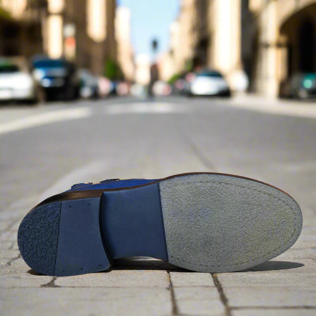 Bottine En Cuir Chelsea 6040 Vert Nubuck