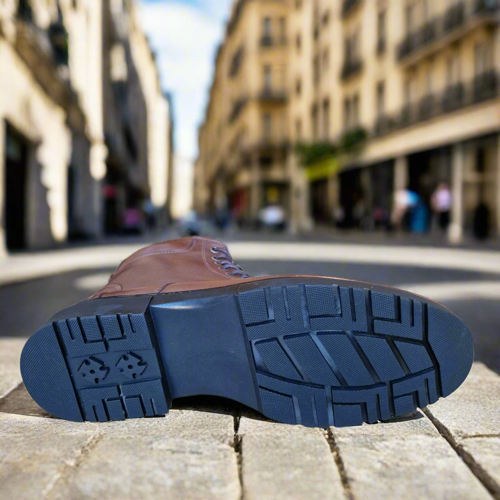 Bottine En Cuir Gustavo 409 Marron Clair