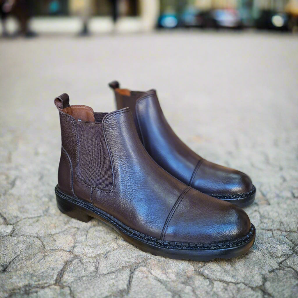 Bottine En Cuir Grinie 205 Marron