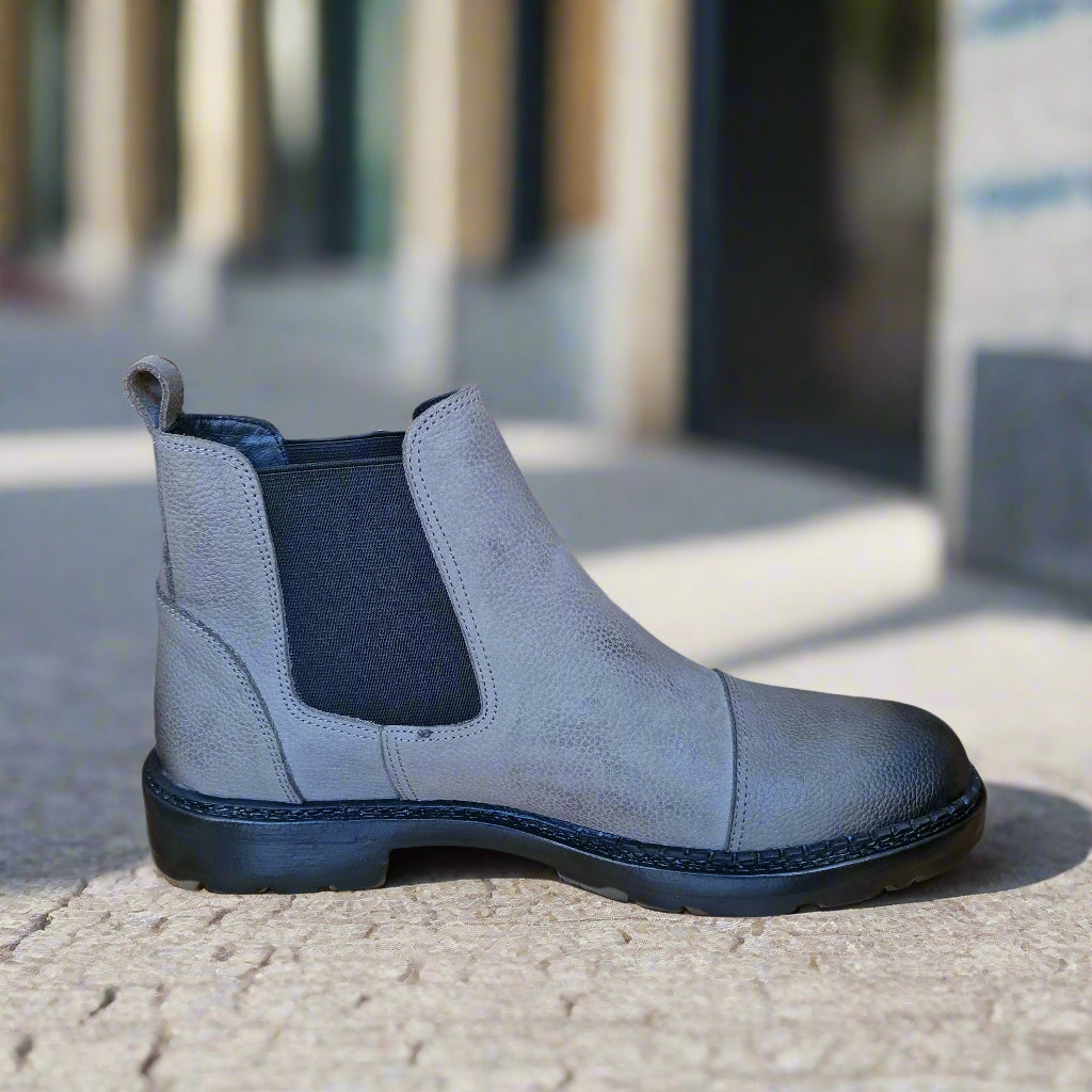 Bottine En Cuir Grinie 205 Gris Nubuck