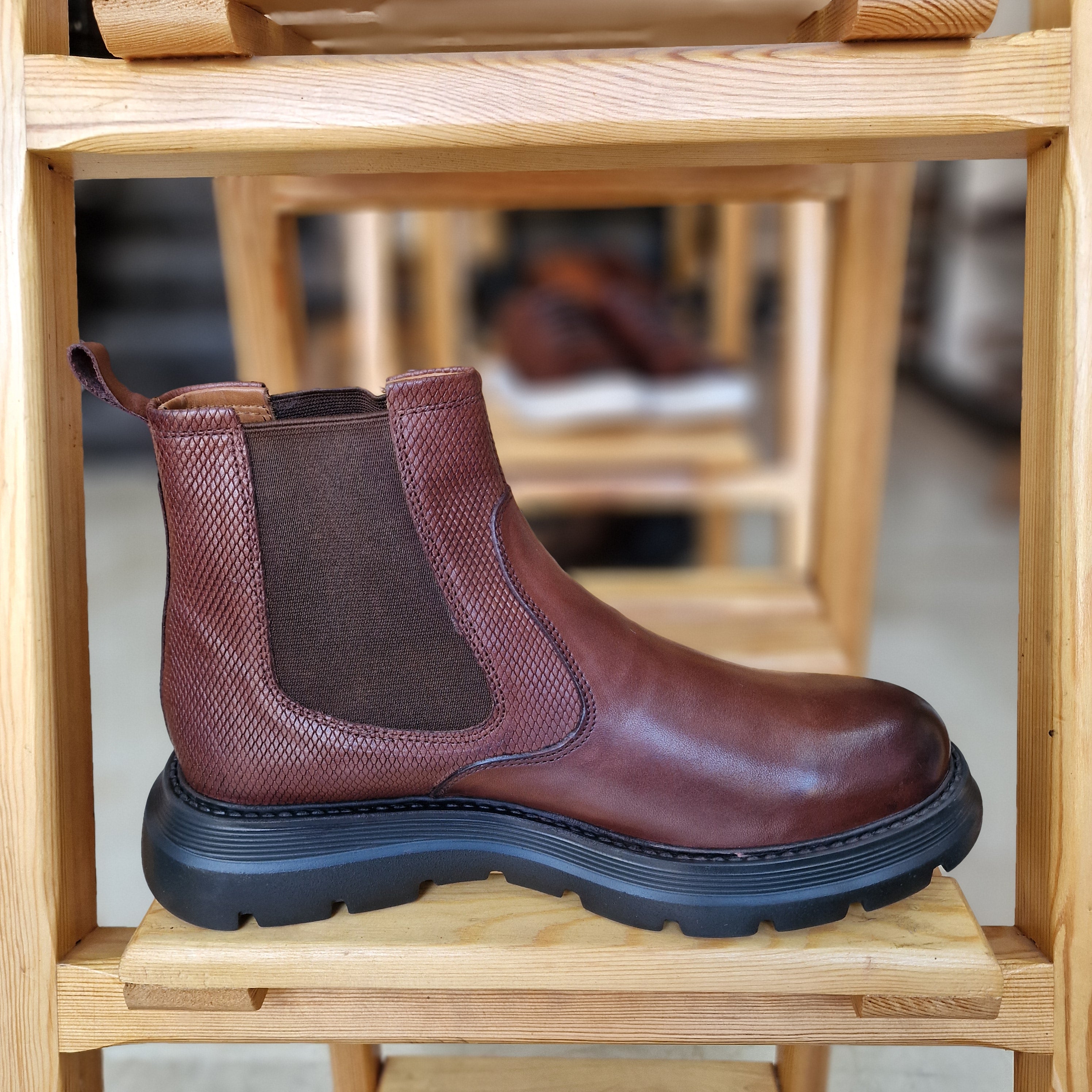 Bottine En Cuir 1978 Marron cfc