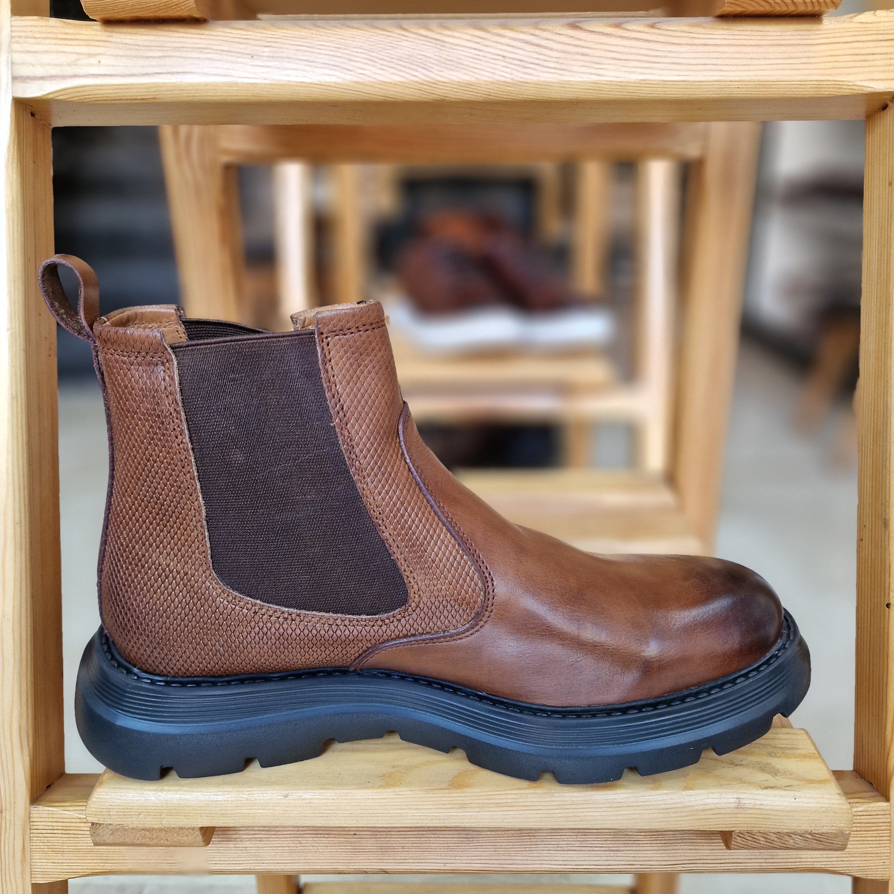 Bottine En Cuir 1978 Taba cfc