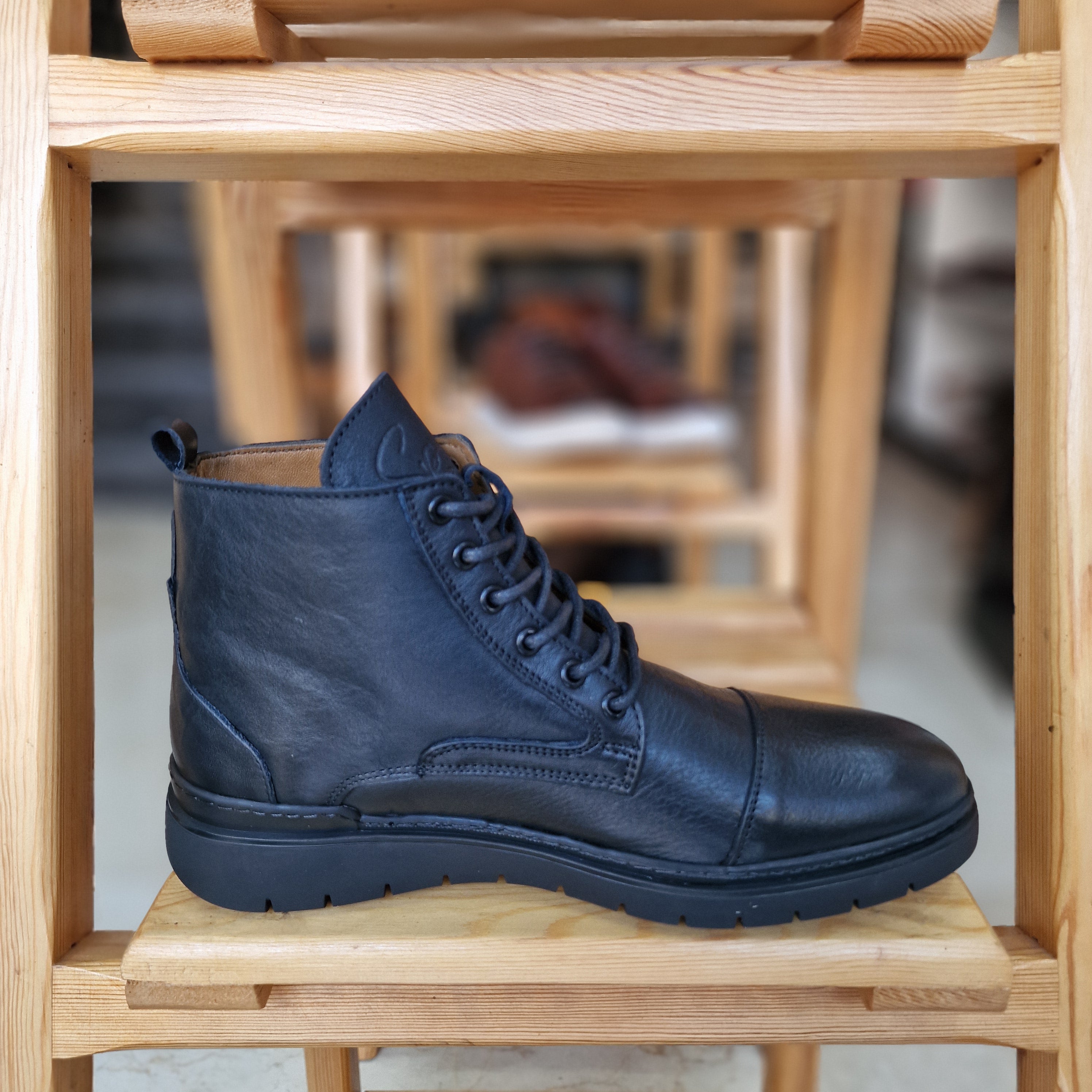 Bottine En Cuir 056 Noir