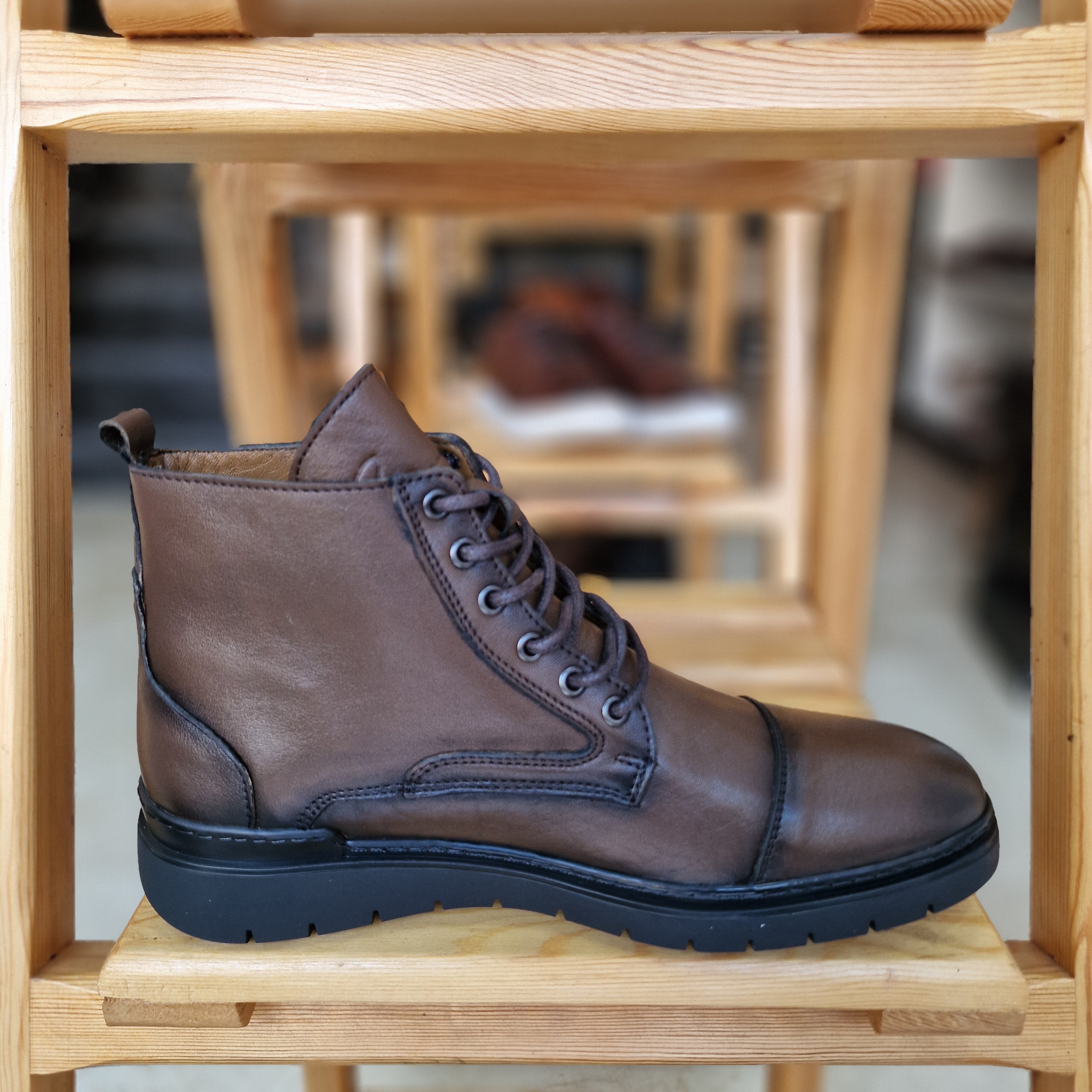 Bottine En Cuir 056 Marron