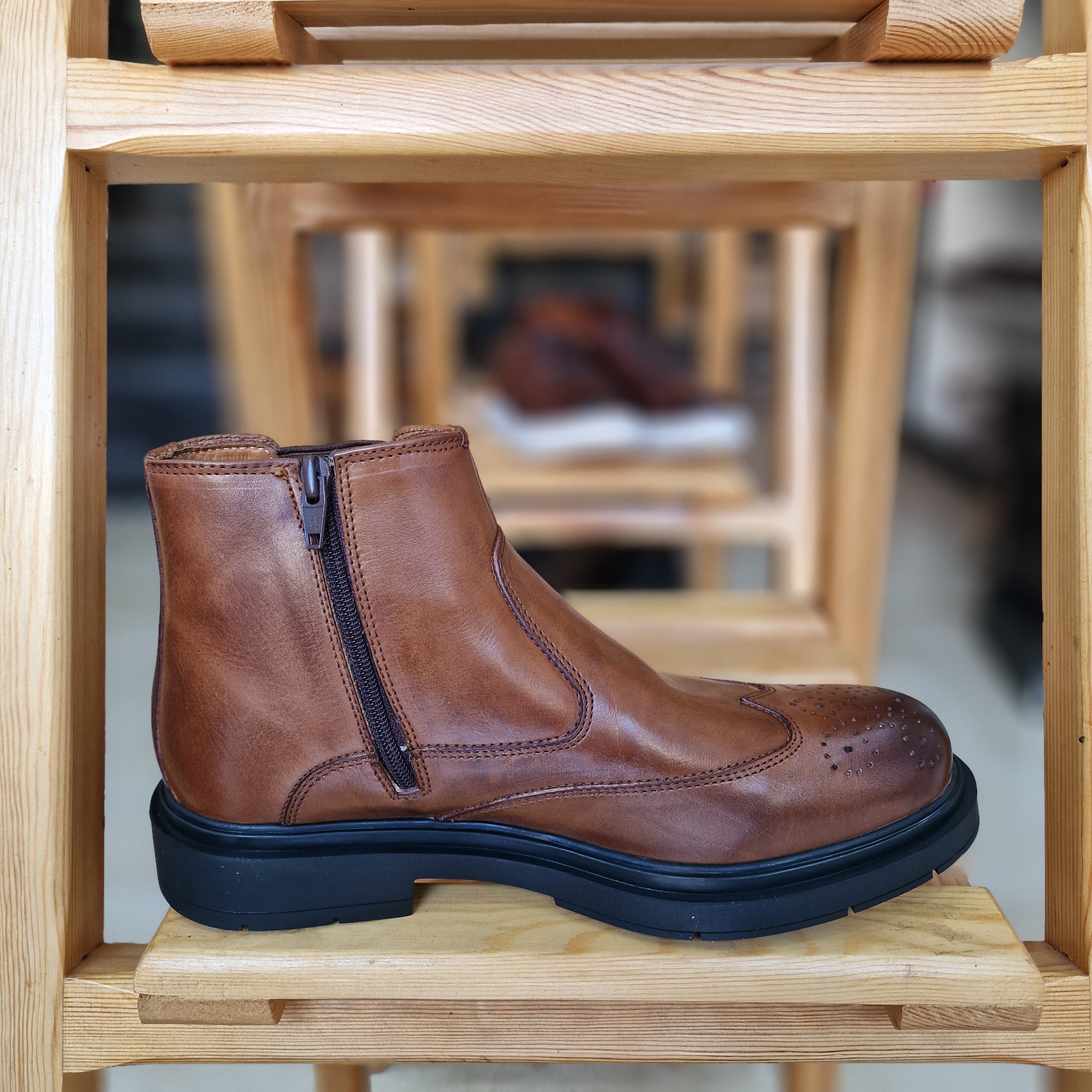 Bottine En Cuir 1704 Taba cfc