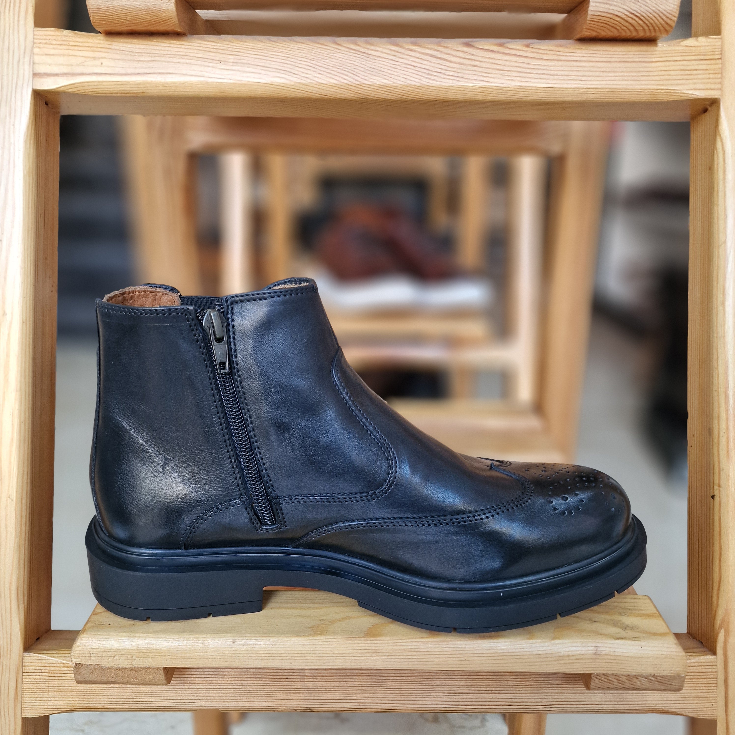 Bottine En Cuir 1704 Noir cfc