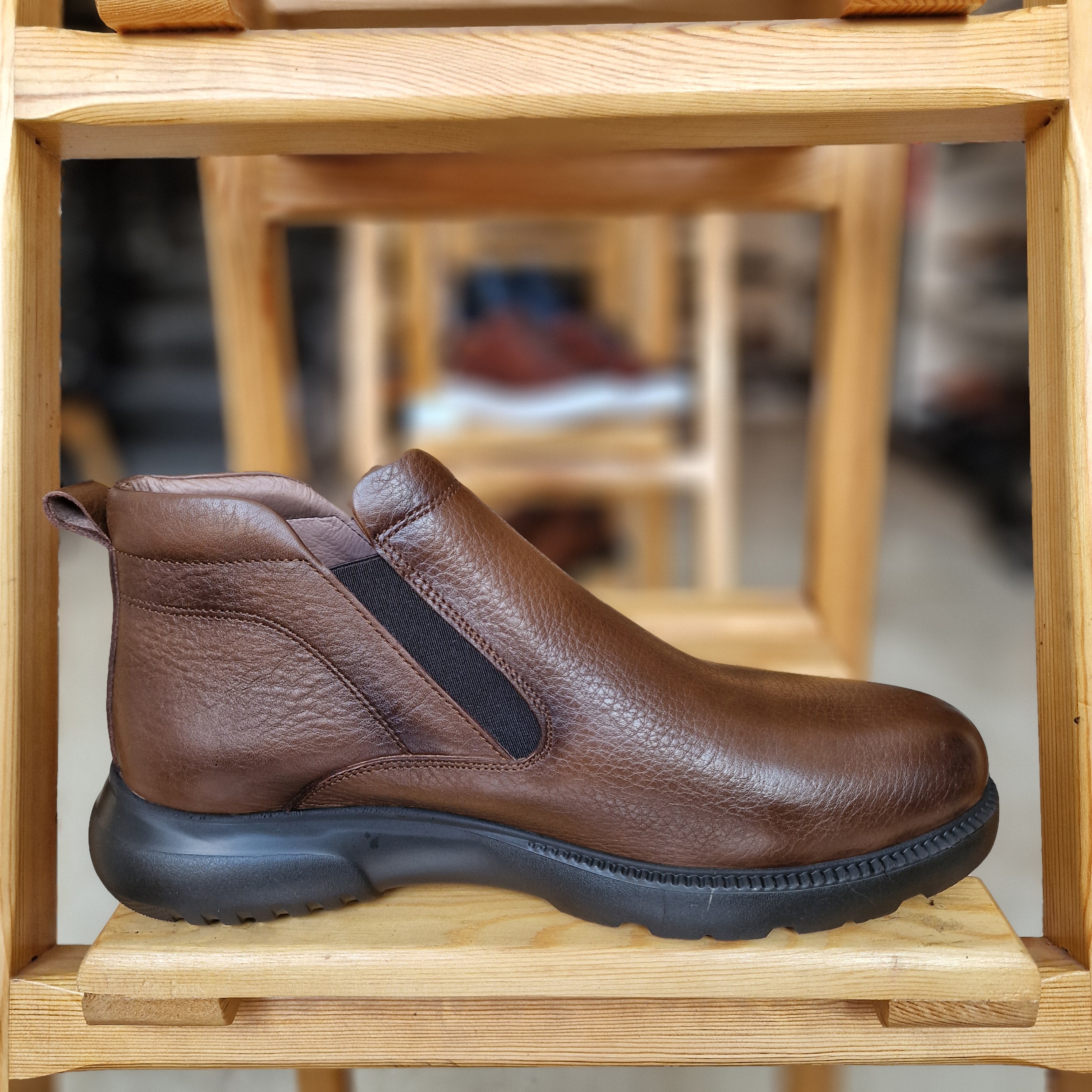 Bottine En Cuir 430 Marron Foncé as - Shopilo Shoes