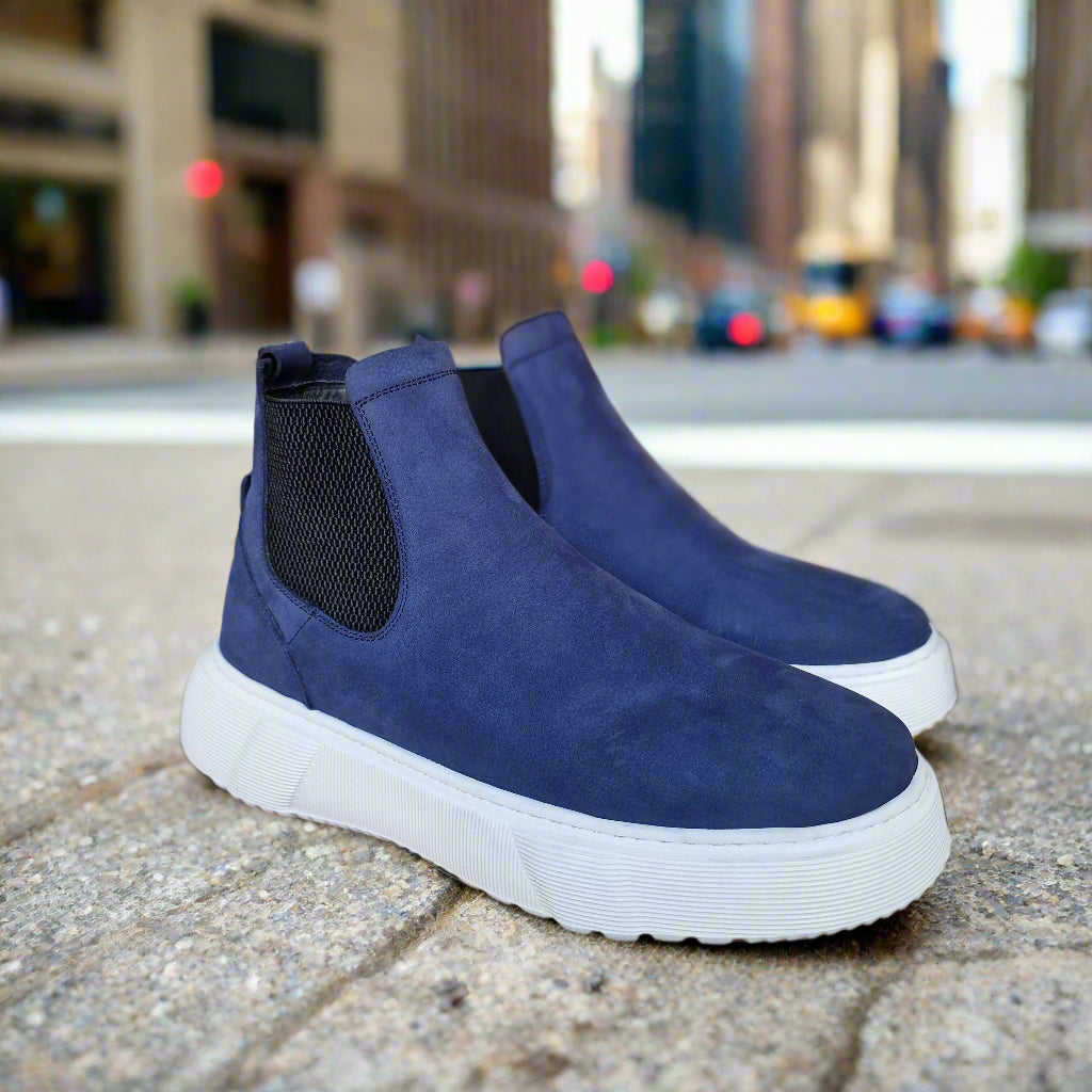 Bottine En Cuir Maestro 1000 Bleu Nubuck