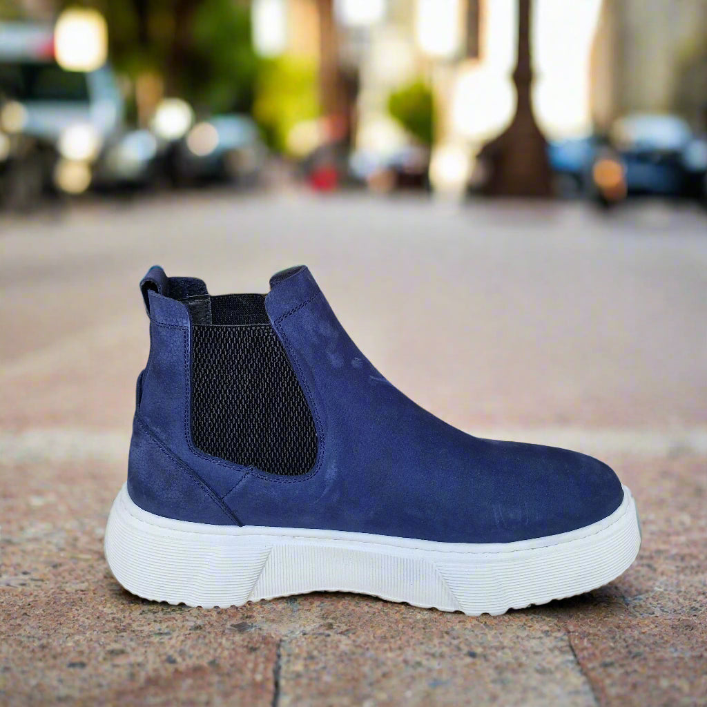 Bottine En Cuir Maestro 1000 Bleu Nubuck