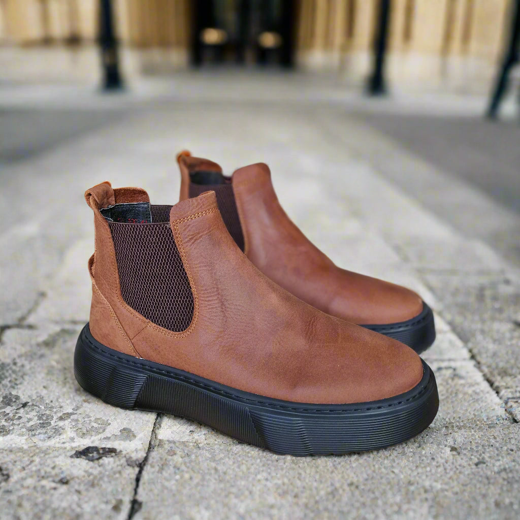 Bottine En Cuir Maestro 1000 Taba Nubuck