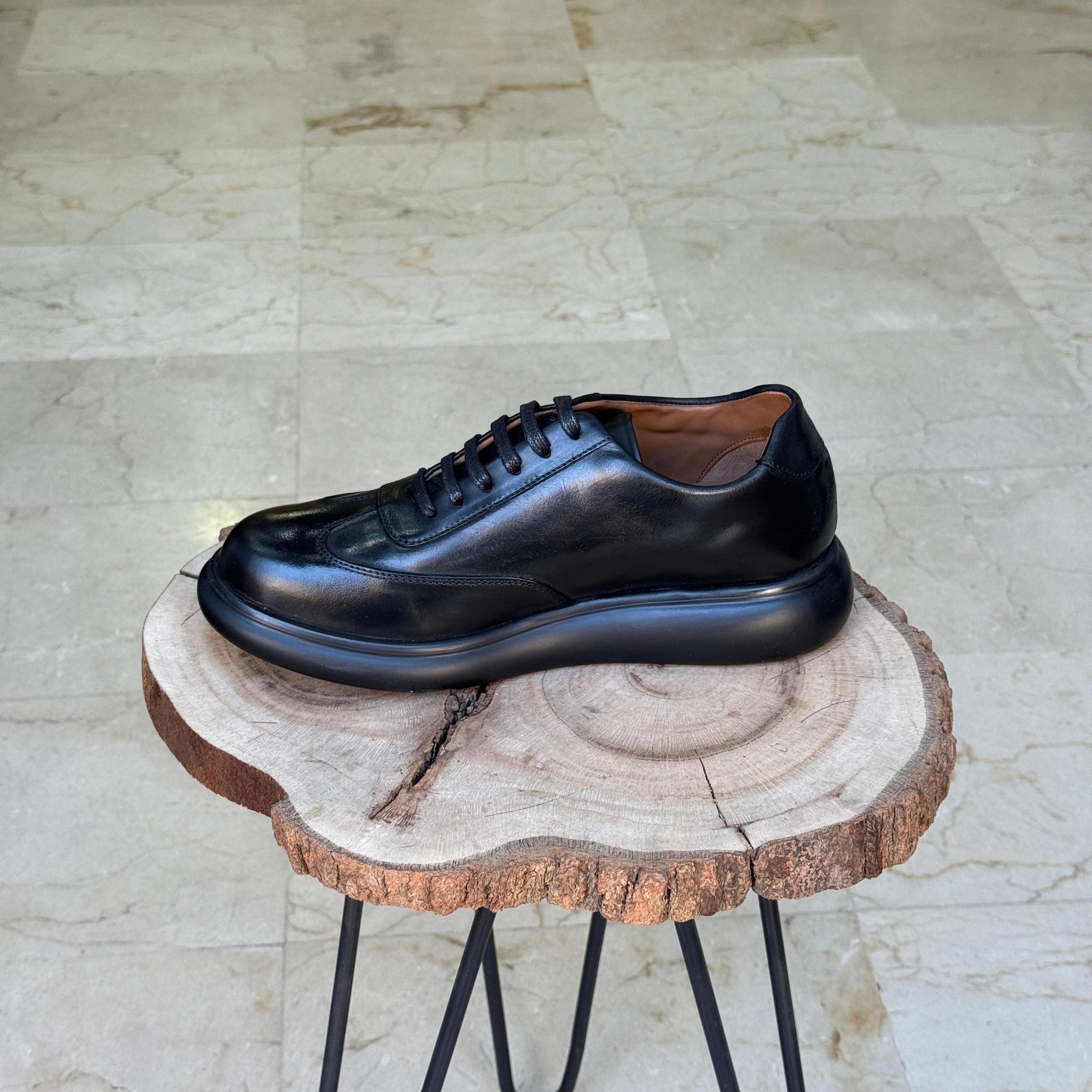 BASKET EN CUIR 726 NOIR