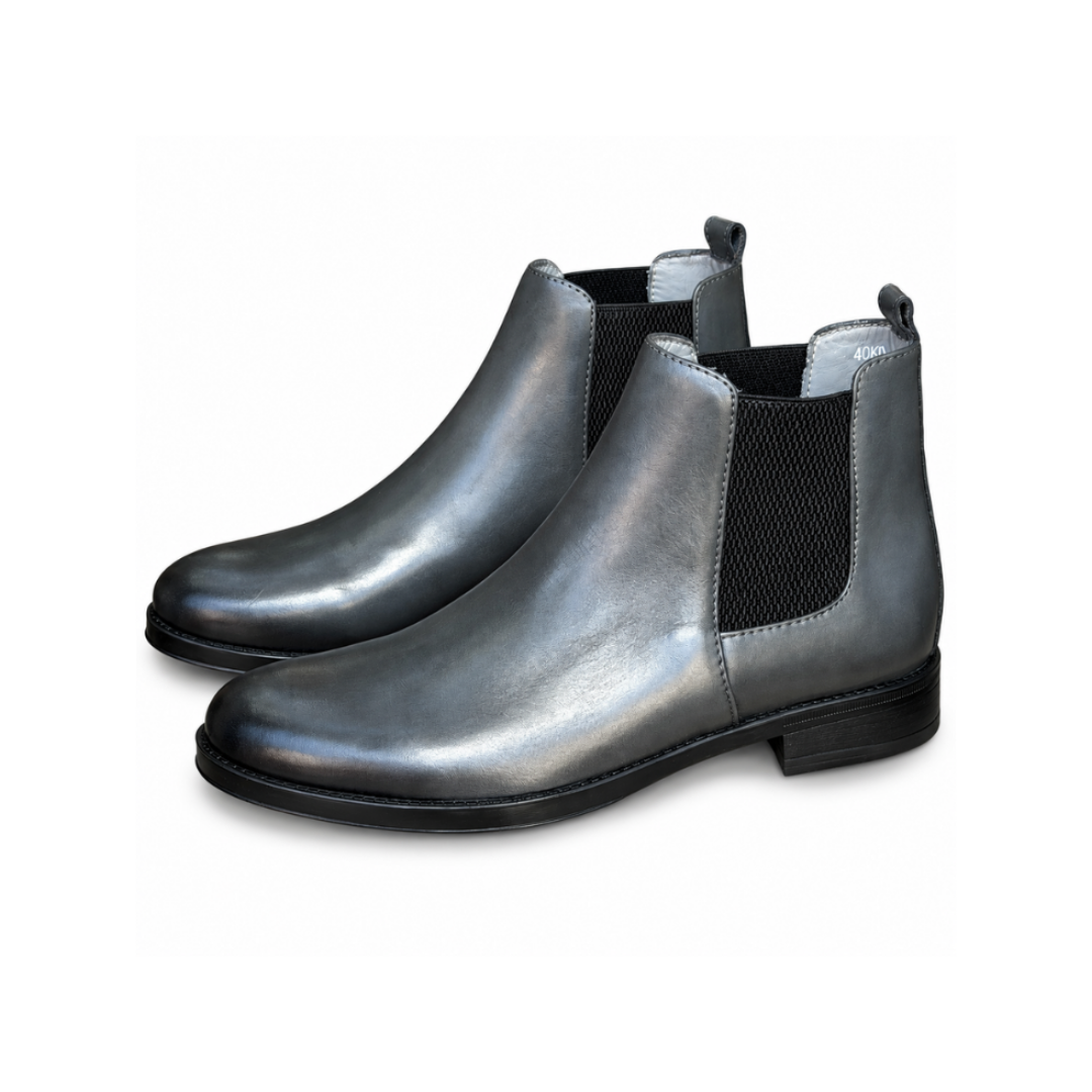 Bottine En Cuir 4060 gris - Shopilo Shoes