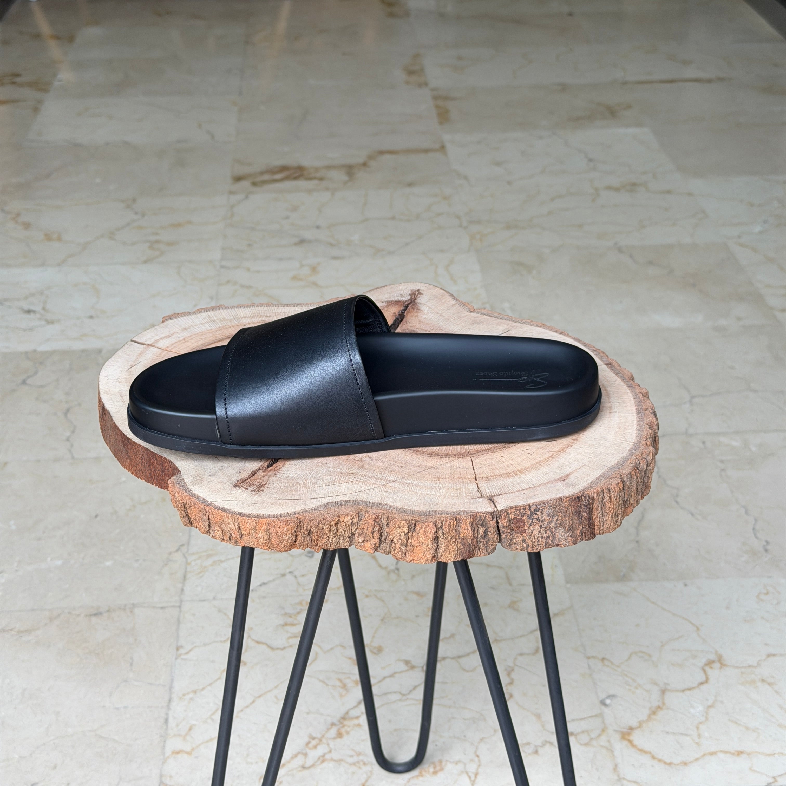 SANDALE EN CUIR Terra-Cuir 218 Noir