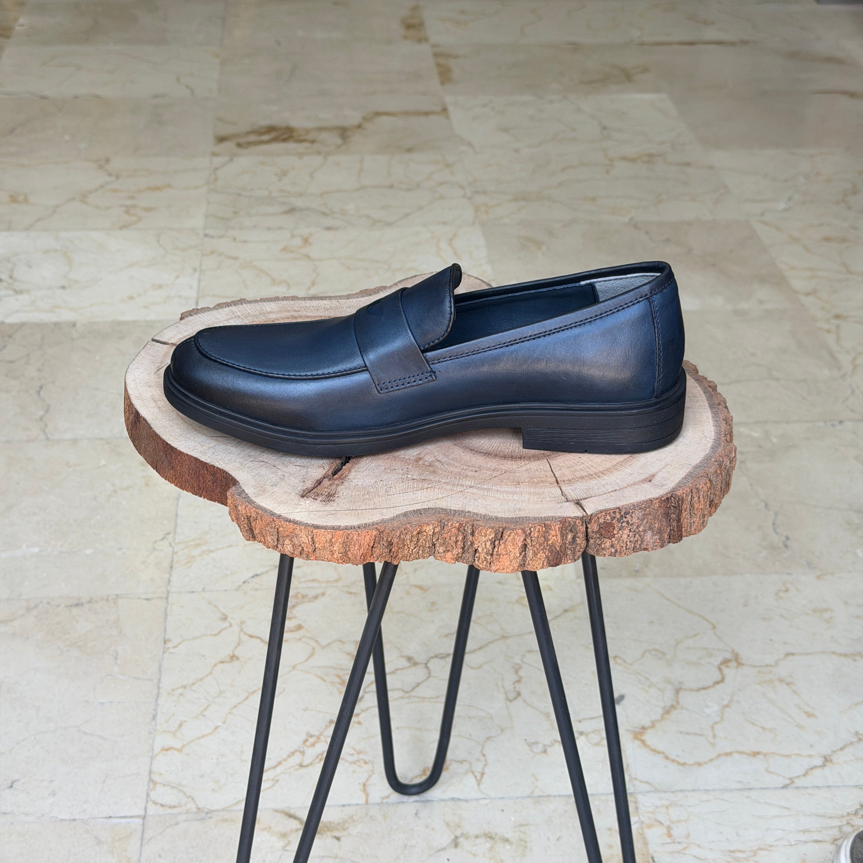 chaussure en cuir 0103 bleu