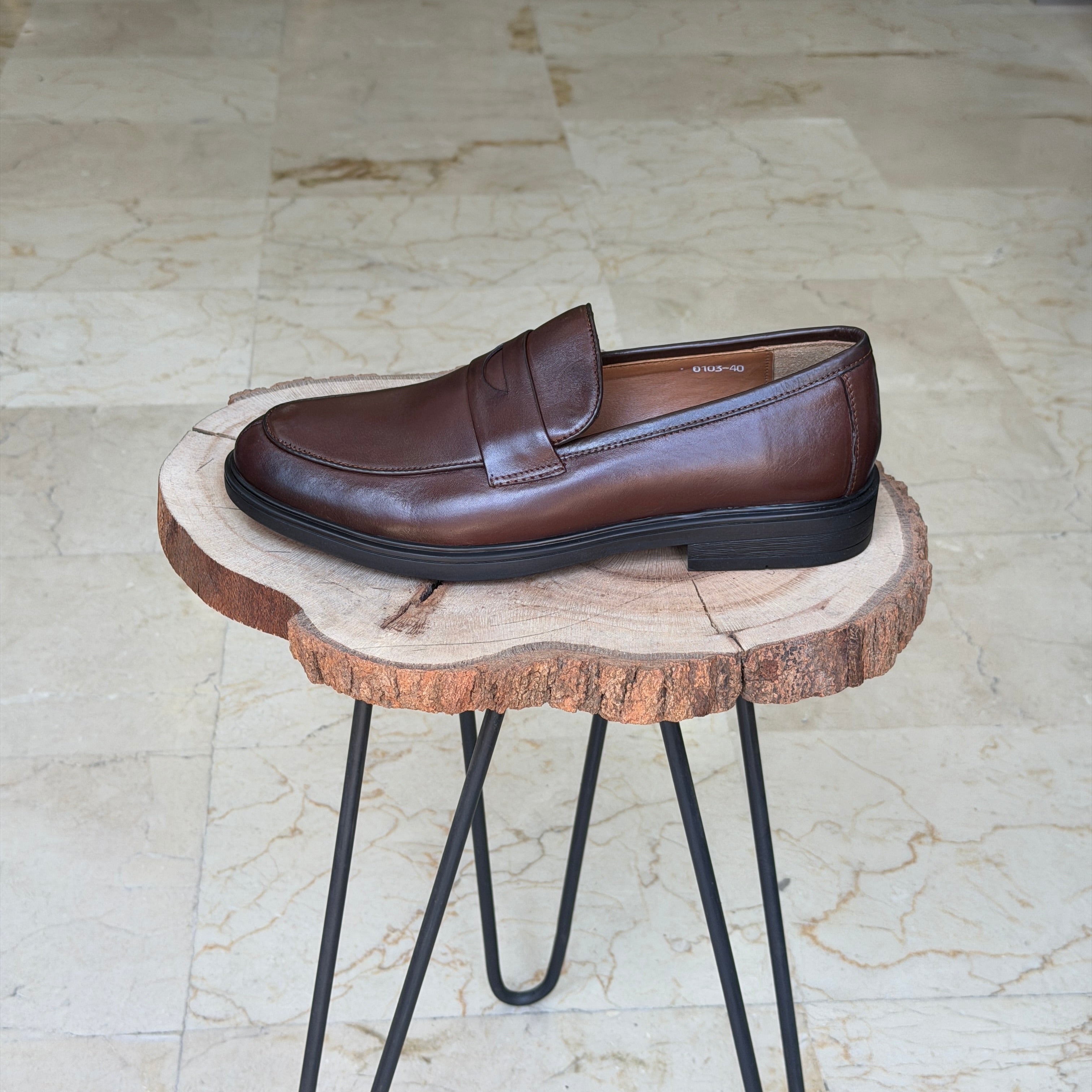 chaussure en cuir 0103 marron