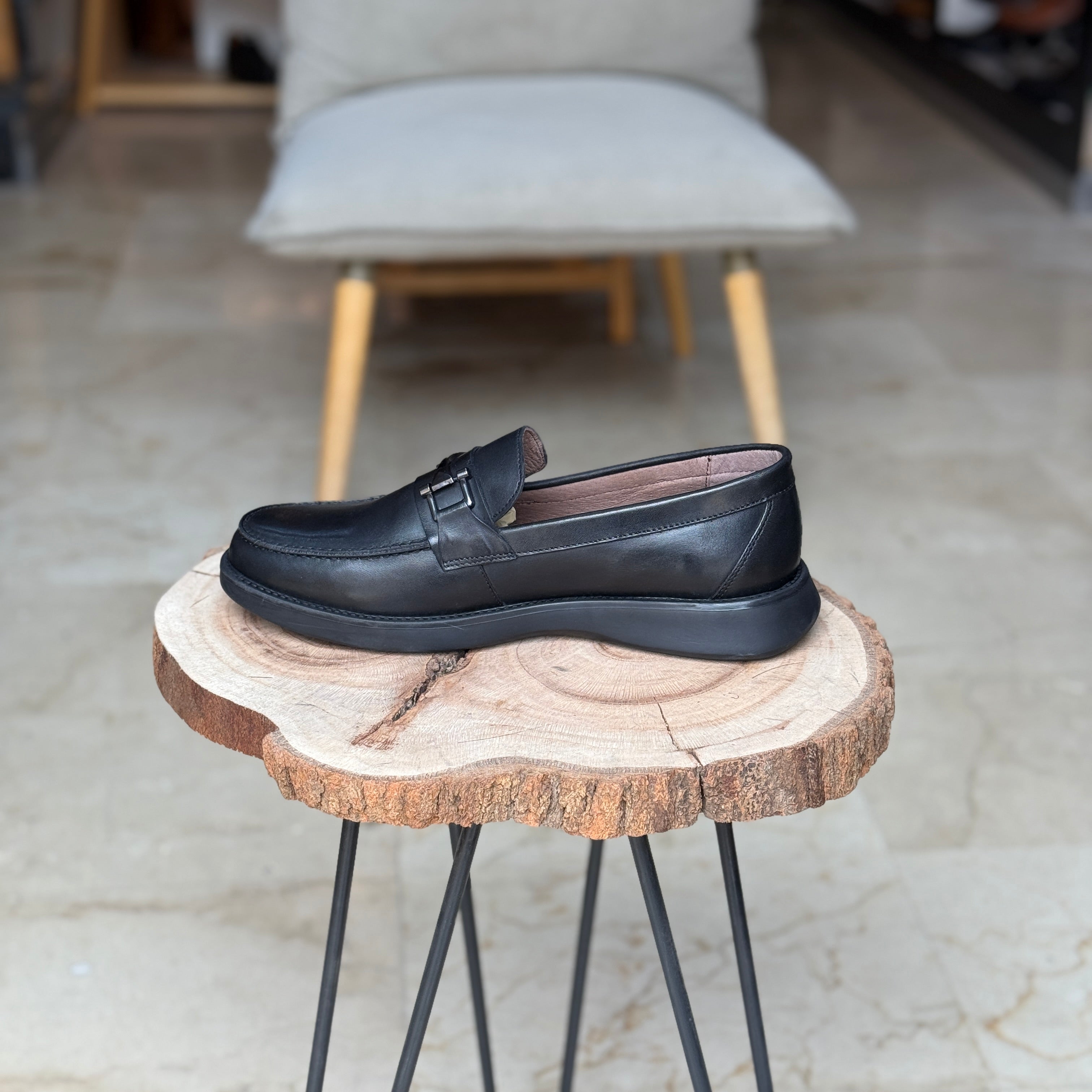 CHAUSSURES EN CUIR VÈRITABLES ELLEGANO 444 NOIR