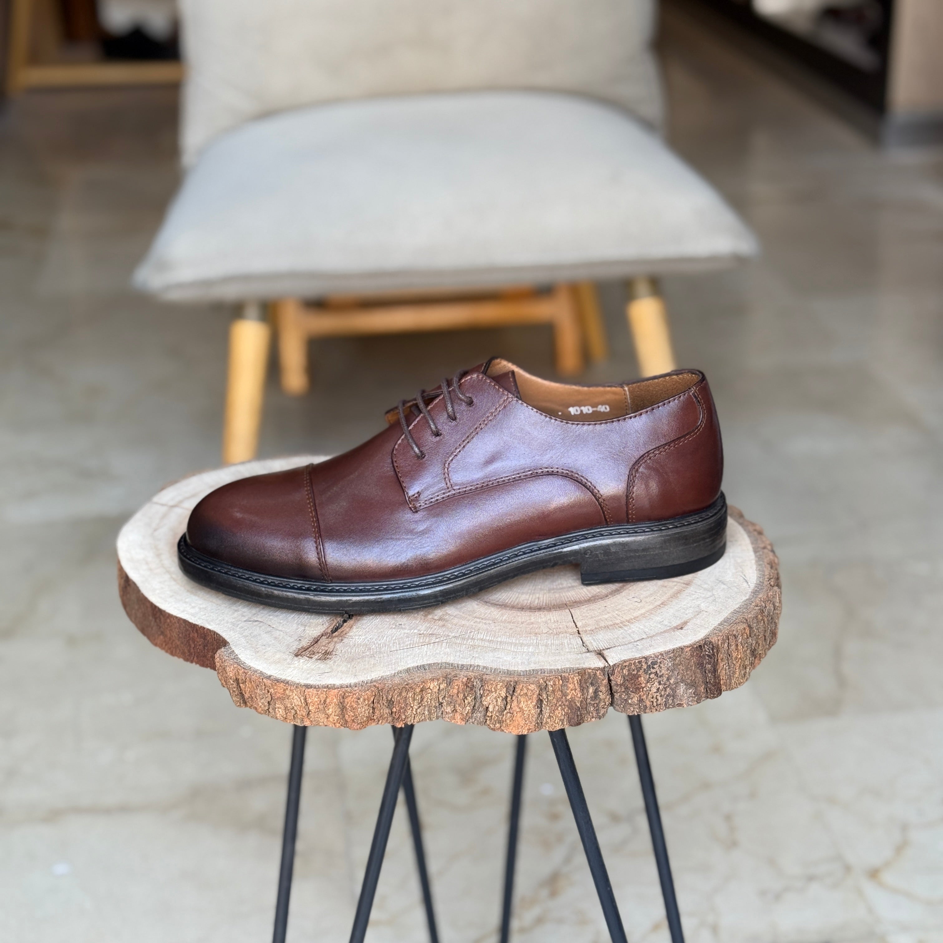 CHAUSSURES EN CUIR VÈRITABLES REF :IT1010 MARRON