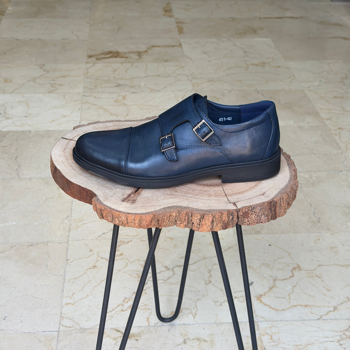 CHAUSSURES EN CUIR VÈRITABLES DouxPas 0154 BLEU