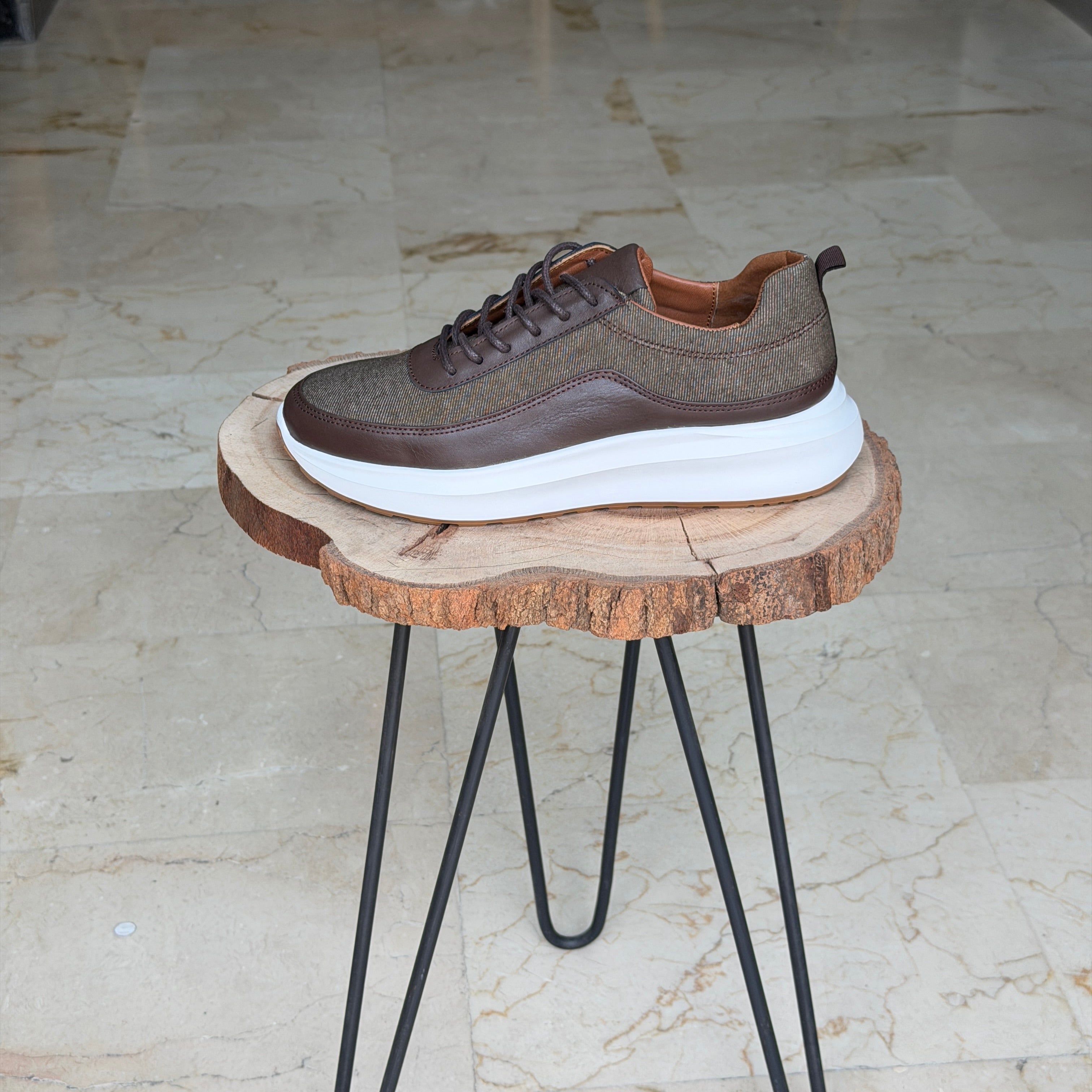 Basket en cuir ET jeans - 944 TABA