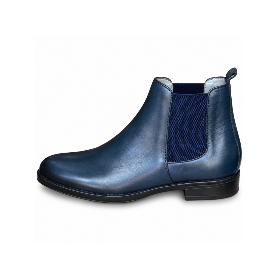 Bottine En Cuir 4060 bleu - Shopilo Shoes