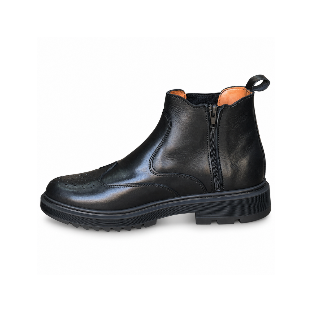 Bottine En Cuir N2004 NOIR