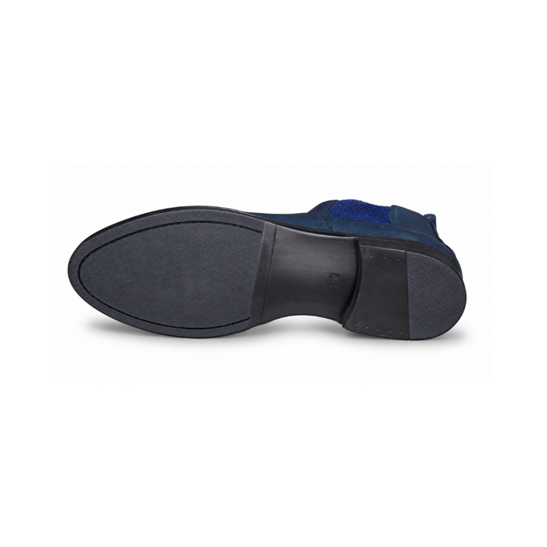 Bottine En Cuir 4060 bleu - Shopilo Shoes