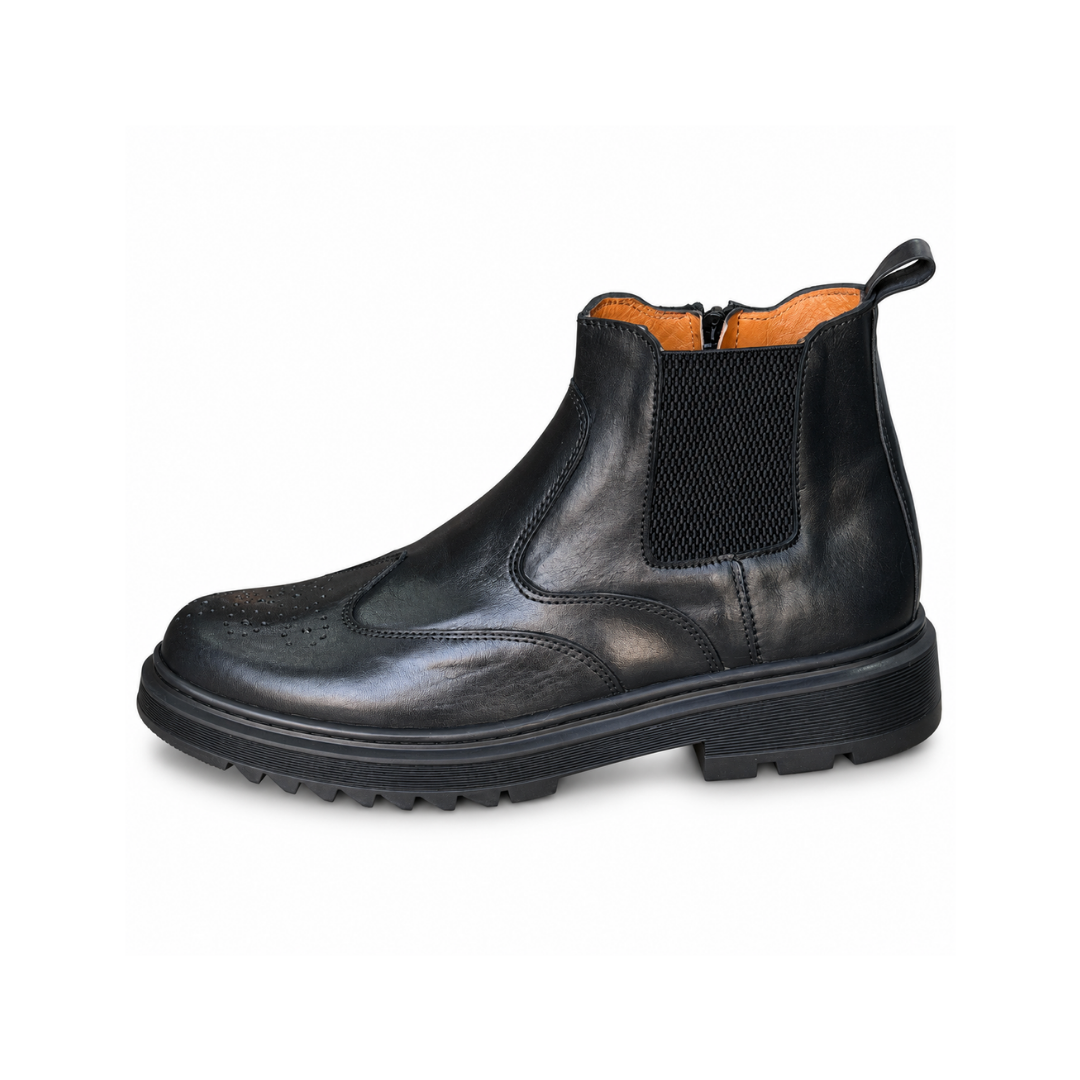 Bottine En Cuir N2004 NOIR