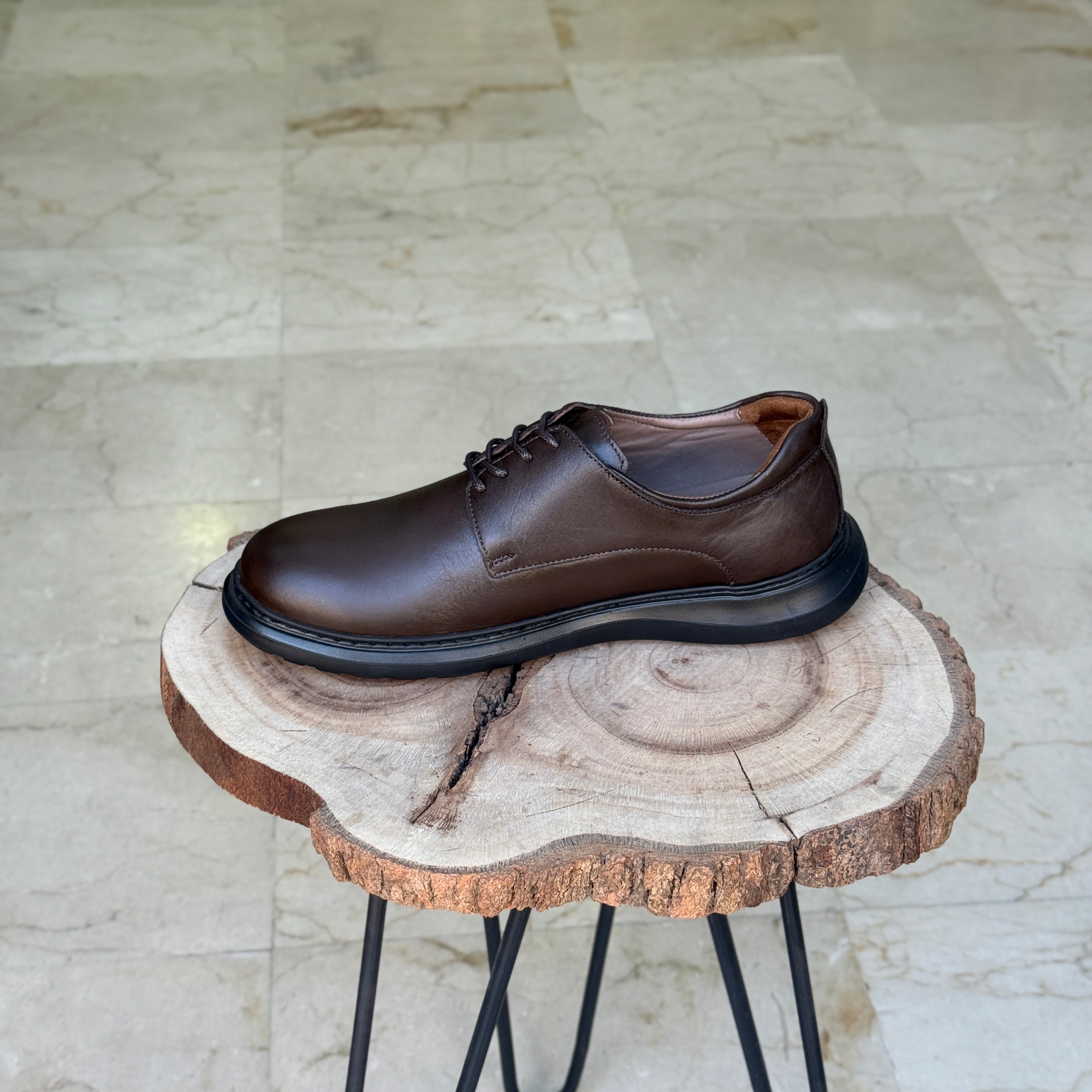 CHAUSSURE MEDICAL EN CUIR 102 MARRON
