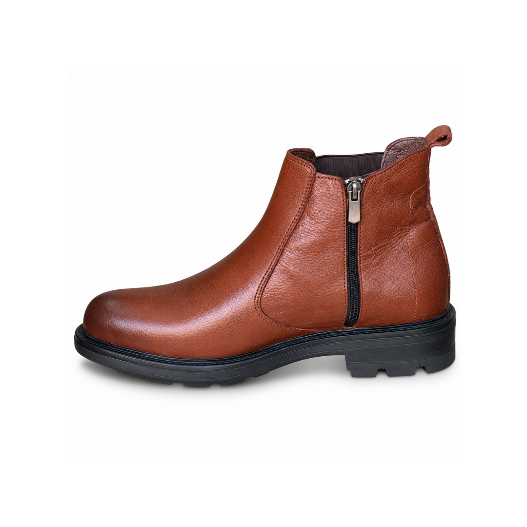 Bottine En Cuir Adriano 810 Taba