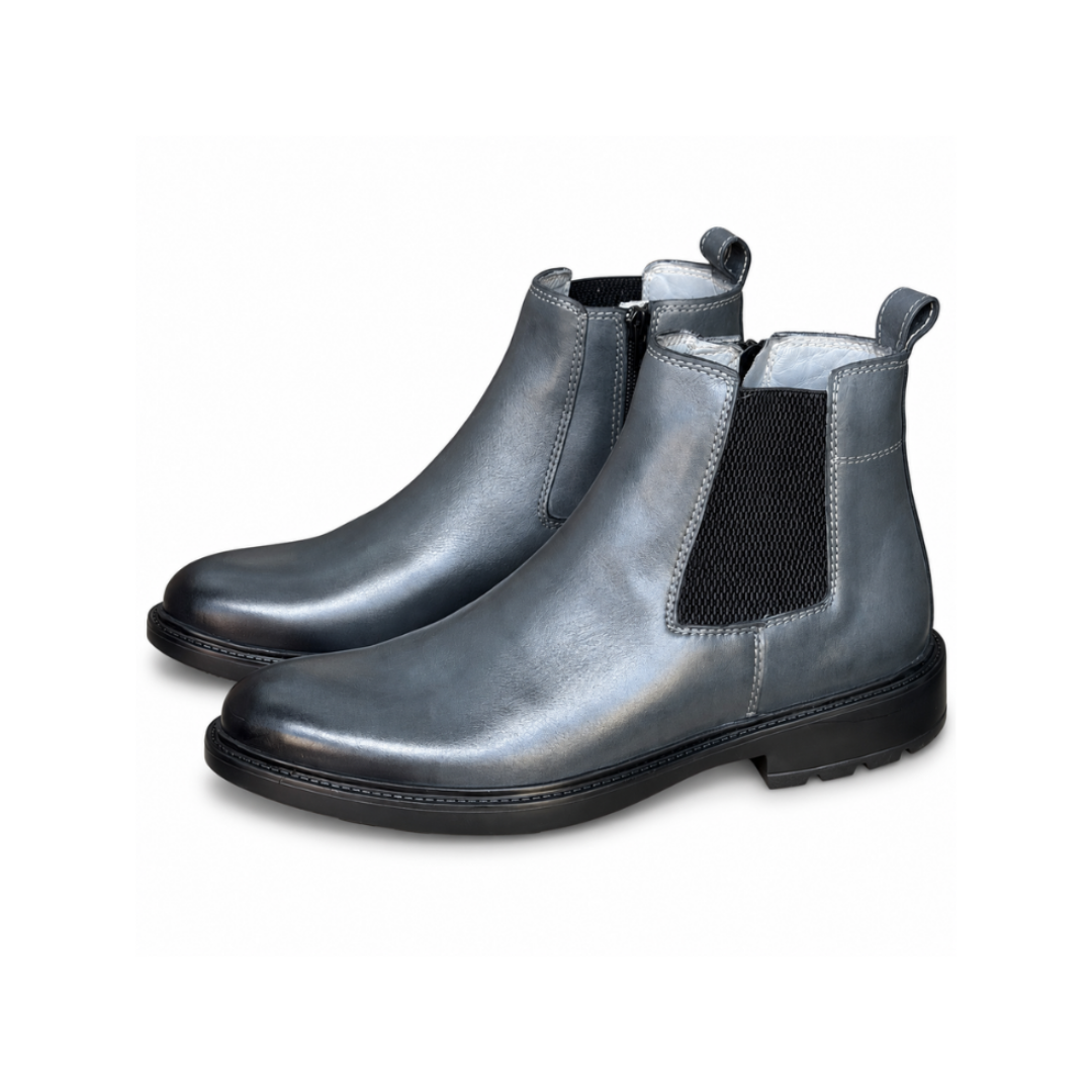 Bottine En Cuir 301 gris