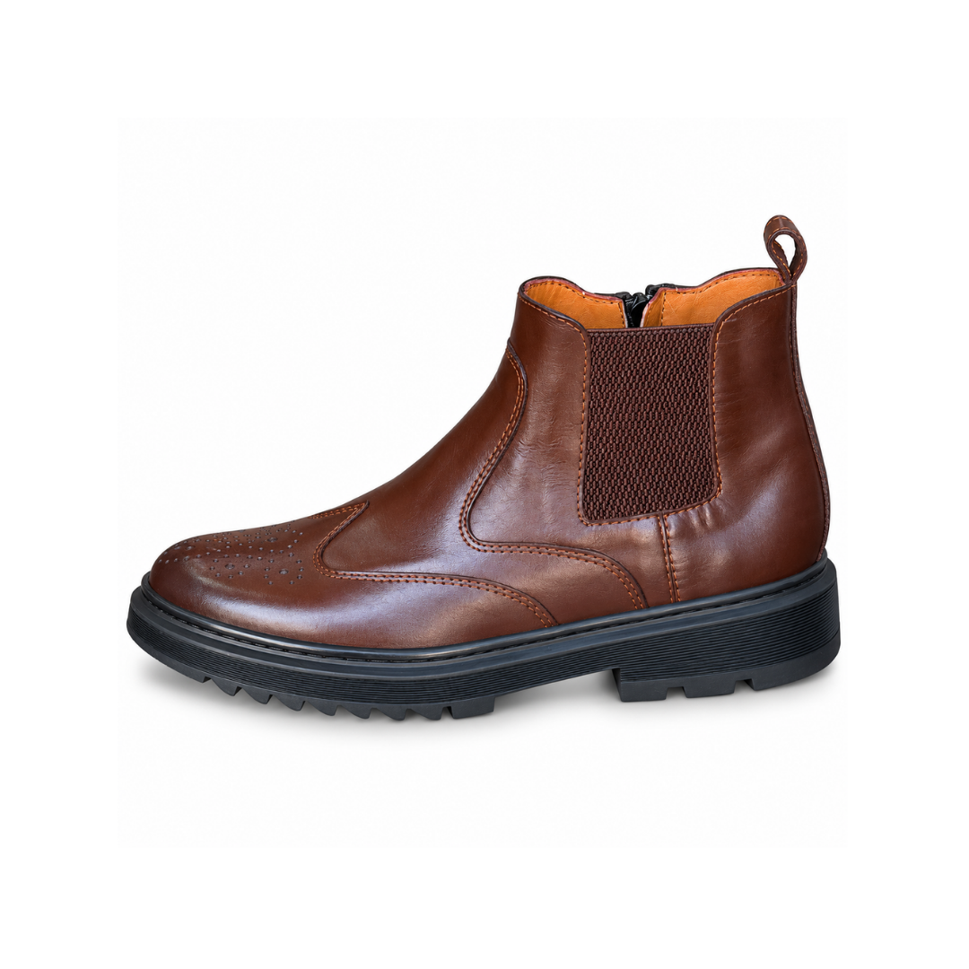 Bottine En Cuir N2004 MARRON