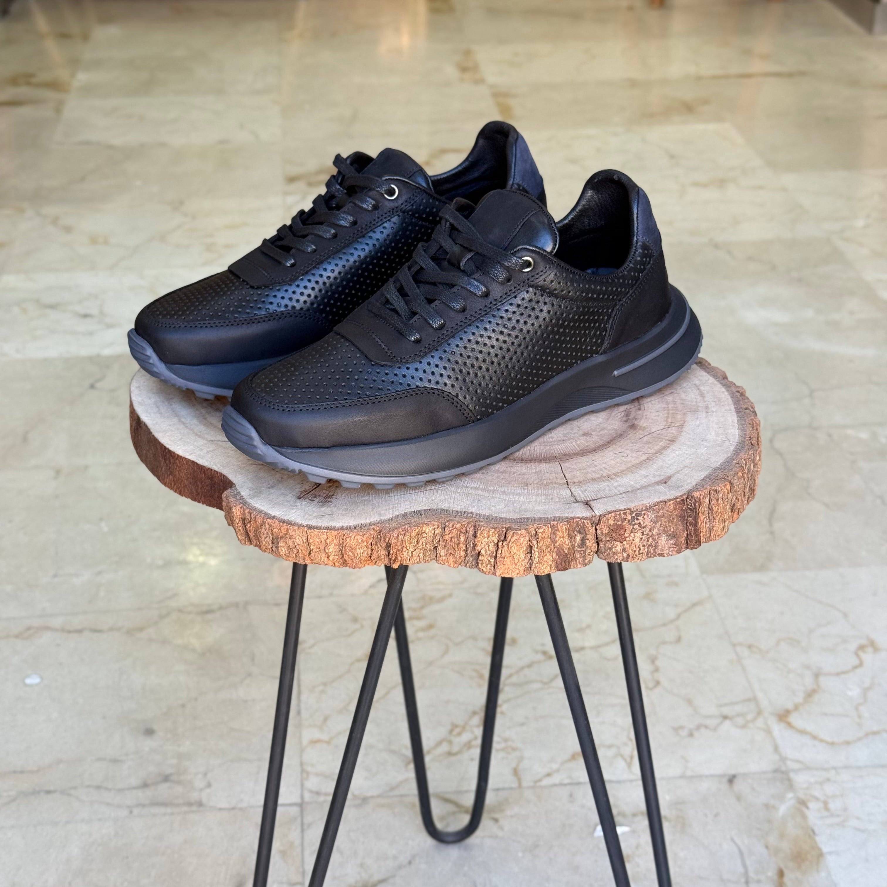 Basket en cuir - 921 noir - Shopilo Shoes