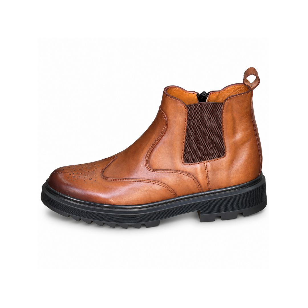 Bottine En Cuir N2004 TABA